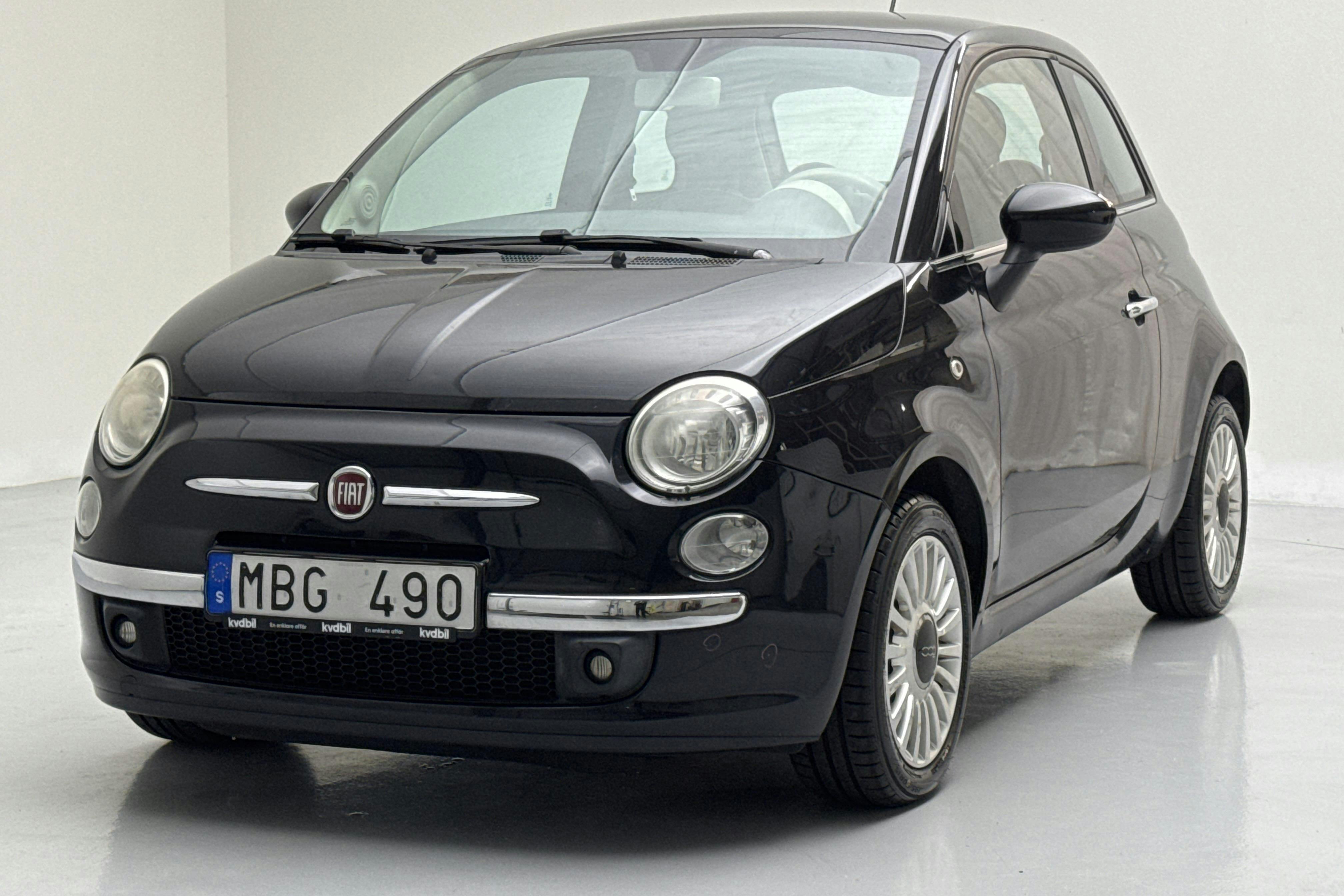 Fiat 500 1.2 (69hk) - 162 750 km - Manualna - czarny - 2012