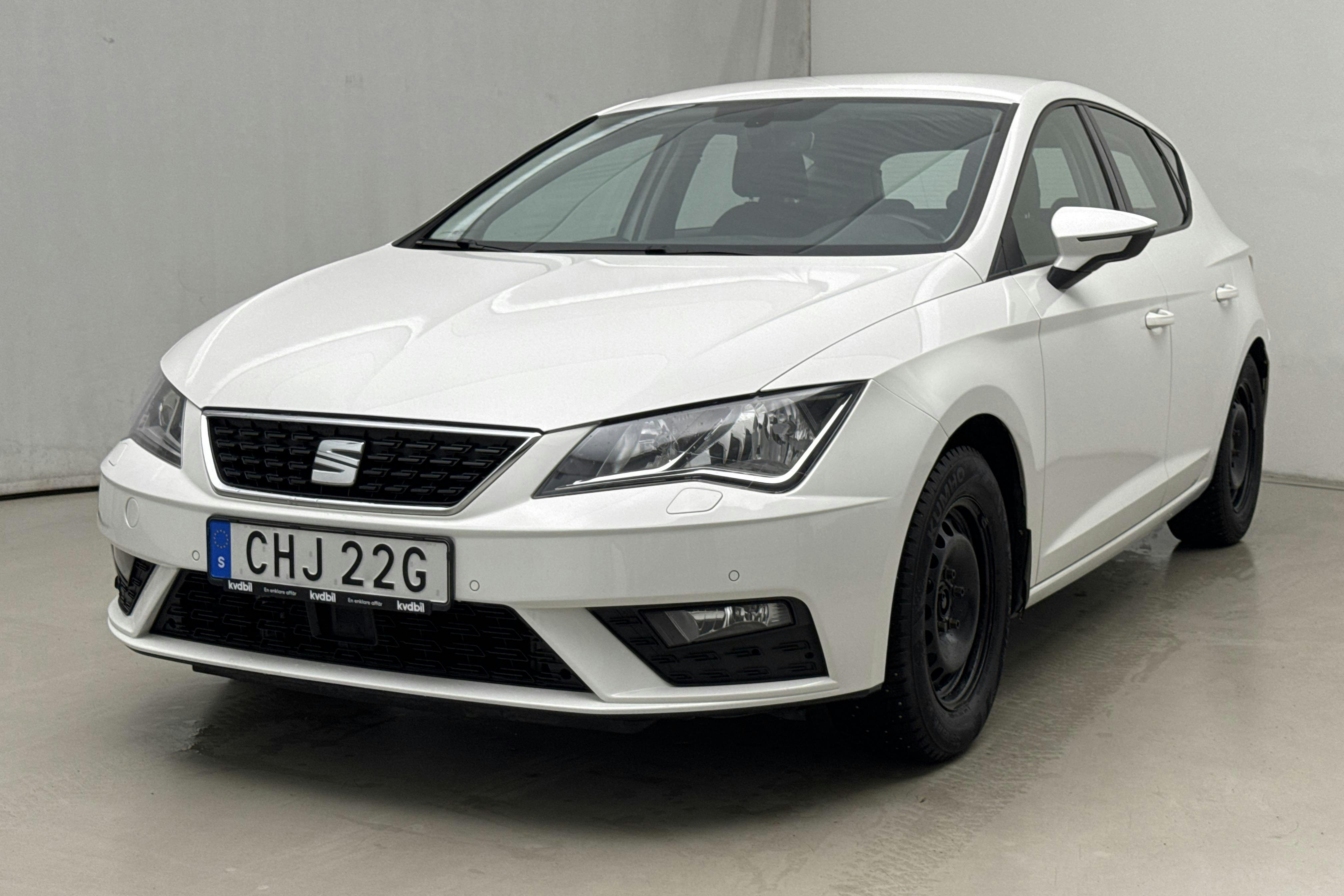 Presentationsfoto 1 av 16: Seat Leon 1.5 TGI 5dr (130hk) - 10 319 mil - Manuell - vit - 2019