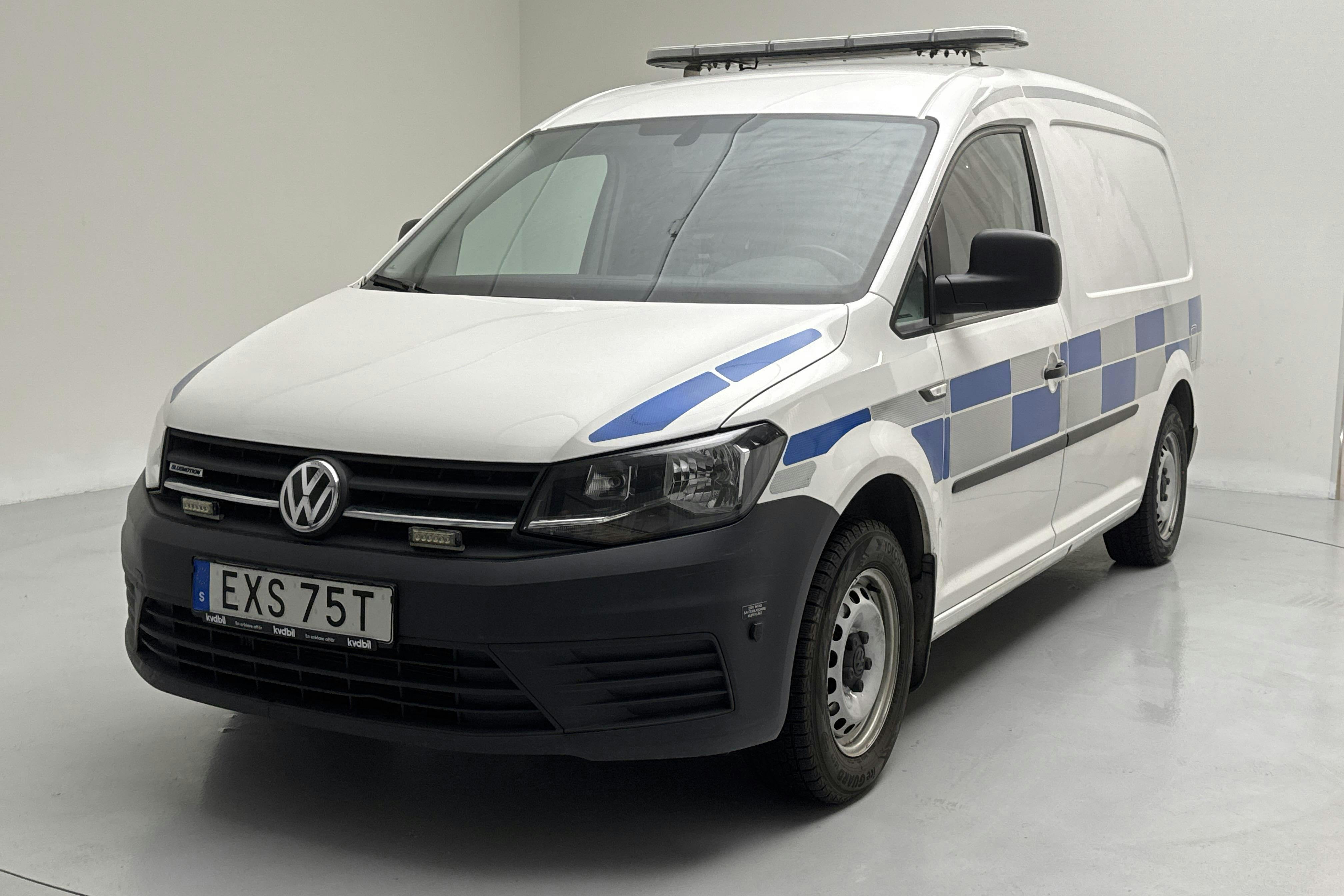 Presentationsfoto 1 av 16: VW Caddy 1.4 TGI Maxi Skåp (110hk) - 9 344 mil - Automat - vit - 2019