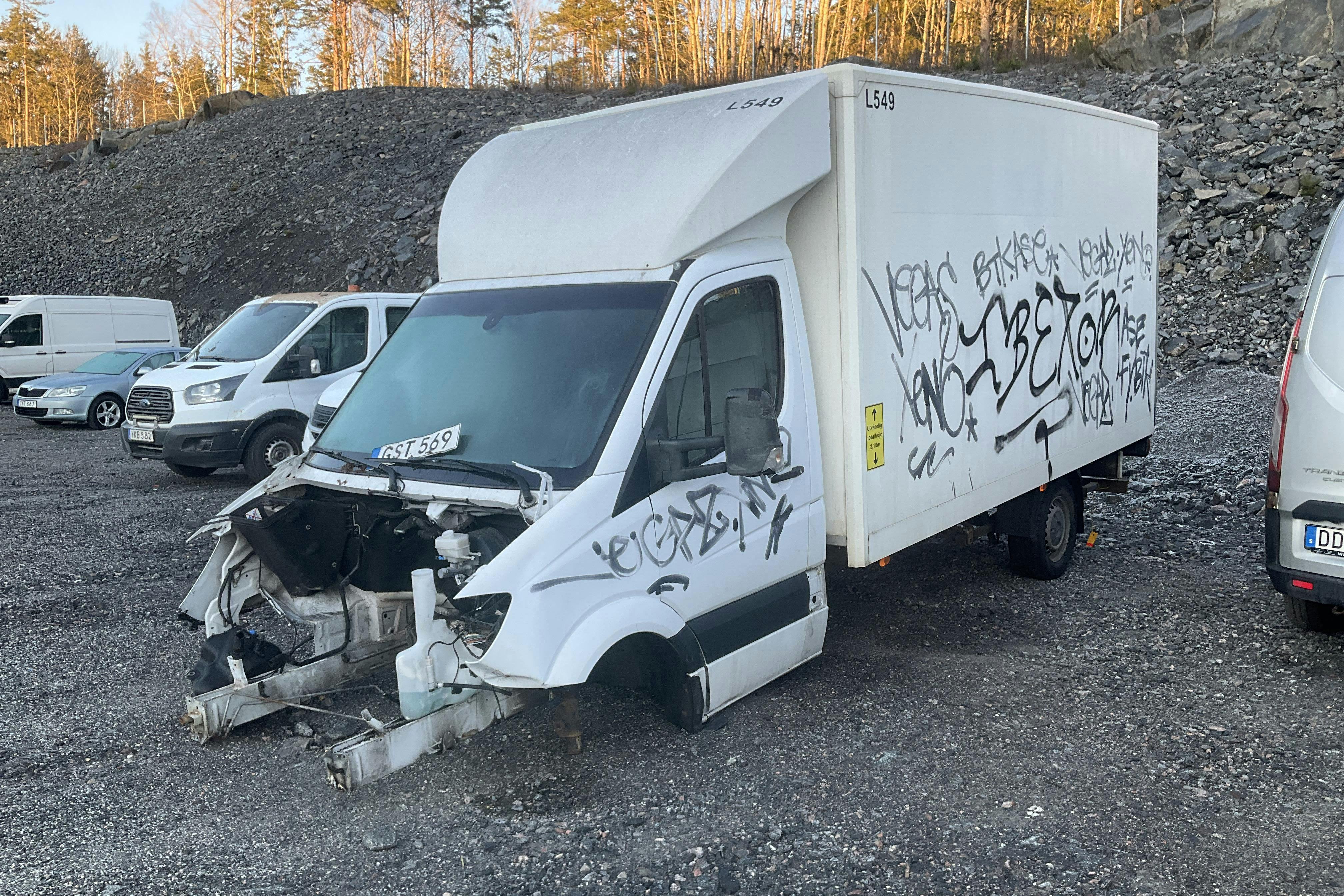 Presentation photo 1 of 10: Mercedes Sprinter 316 CDI Volymskåp (163hk) - 205 110 km - Automatic - white - 2018