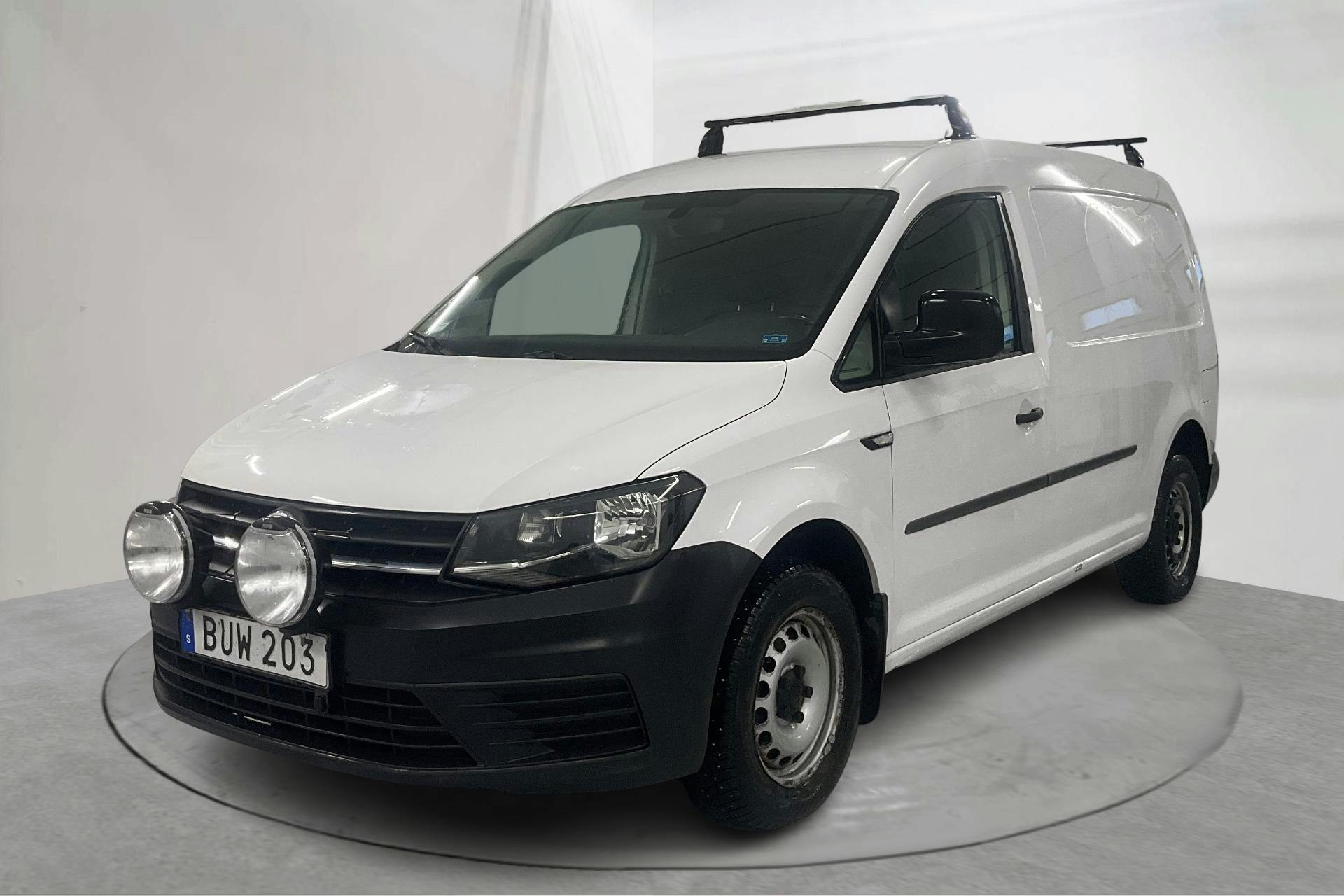 Presentationsfoto 1 av 17: VW Caddy 2.0 TDI Maxi Skåp (102hk) - 13 606 mil - Manuell - vit - 2017