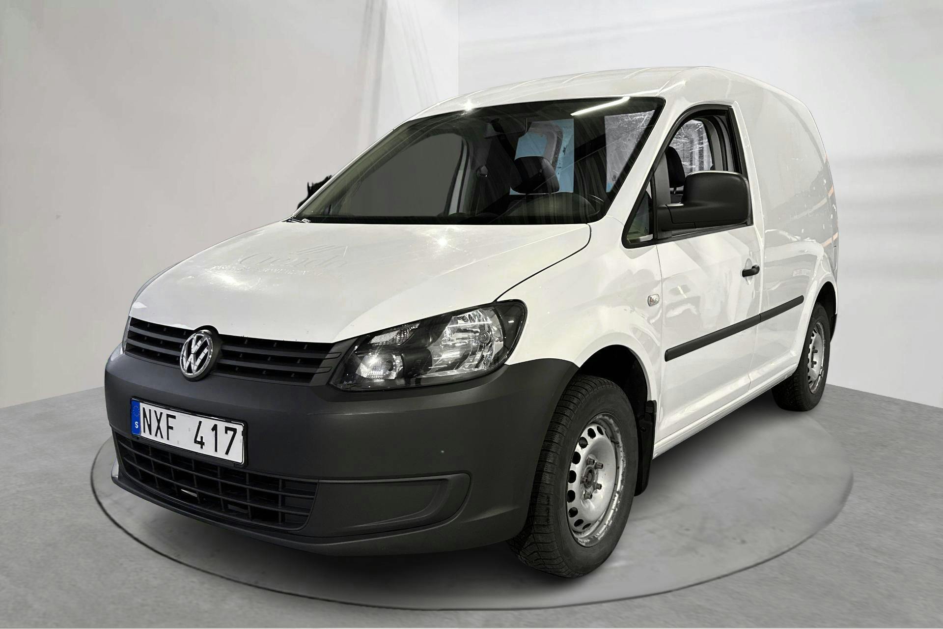 Presentationsfoto 1 av 12: VW Caddy 1.6 TDI Skåp (75hk) - 15 325 mil - Manuell - vit - 2014