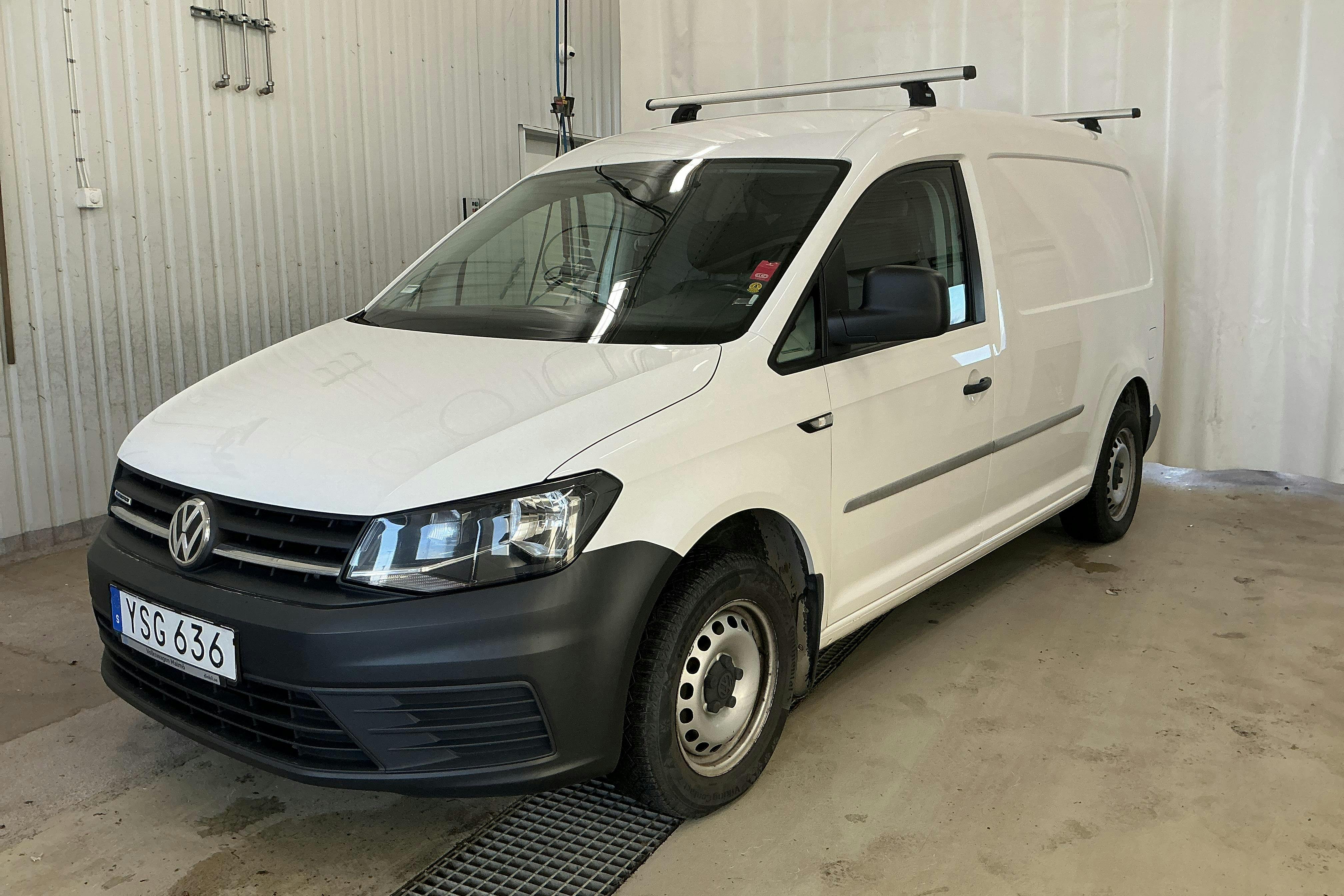 Presentation photo 1 of 16: VW Caddy 1.4 TGI Maxi Skåp (110hk) - 64 940 km - Automatic - white - 2019