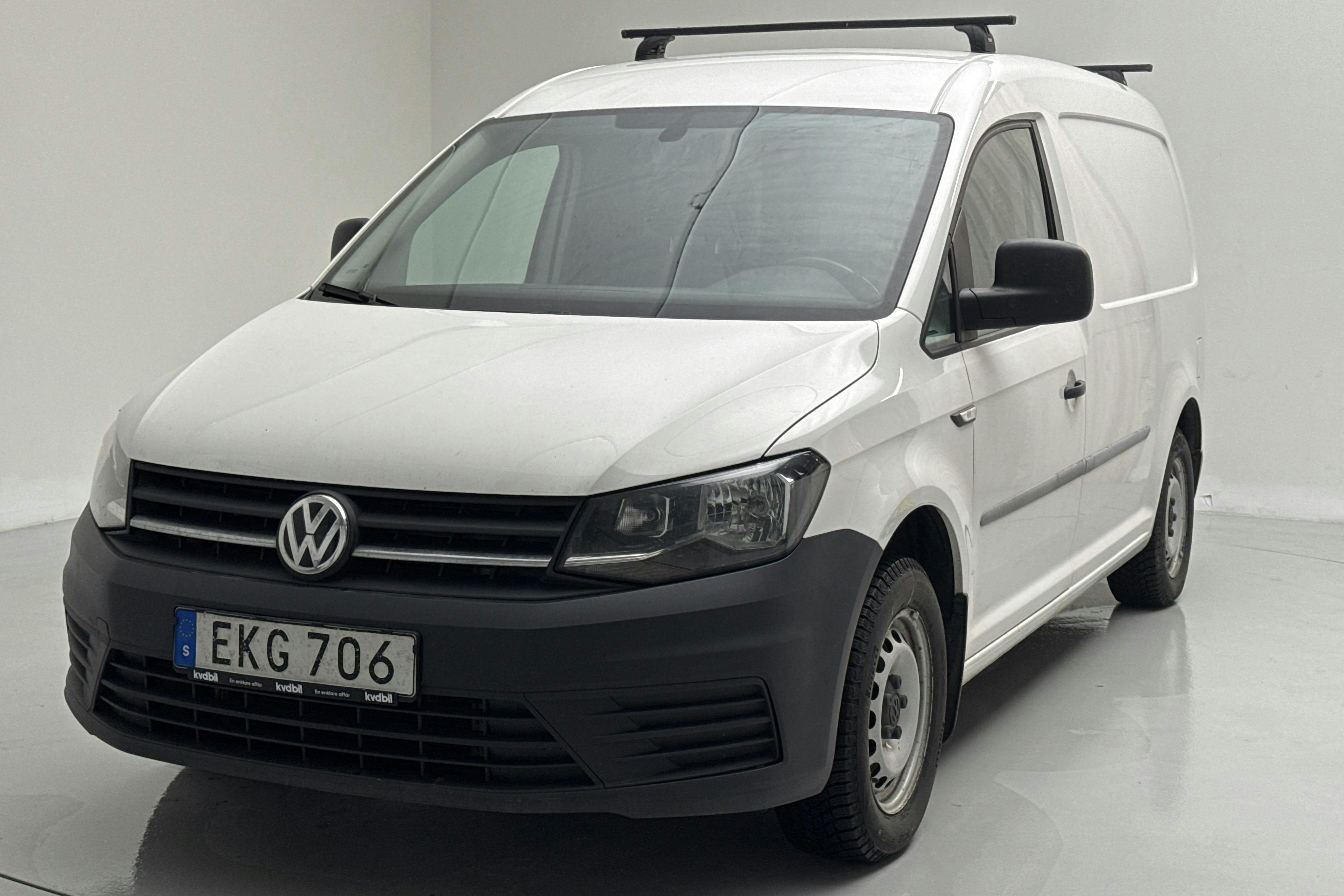 Præsentationsfoto 1 af 14: VW Caddy 2.0 TDI Maxi Skåp (102hk) - 101 690 kilometer - Manuel - Hvid - 2018