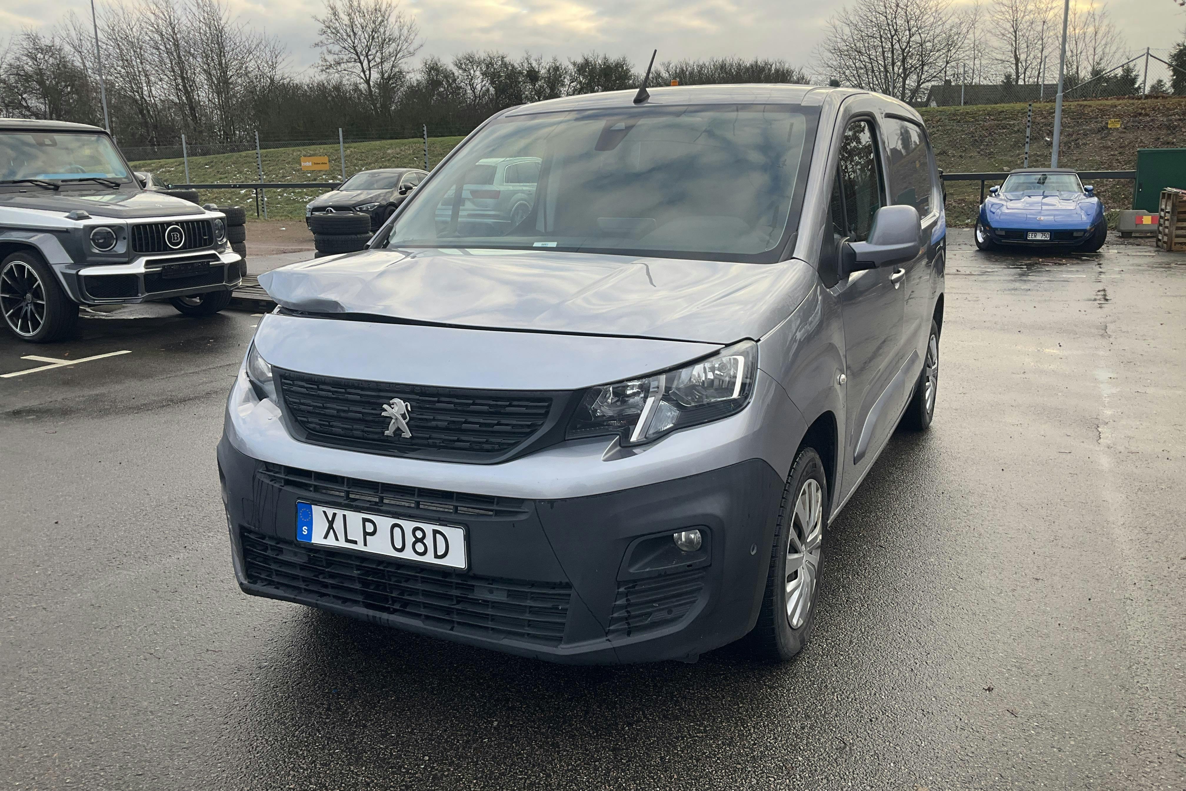 Presentation photo 1 of 15: Peugeot Partner 1.5 HDI Skåp (100hk) - 63 100 km - Manual - gray - 2019