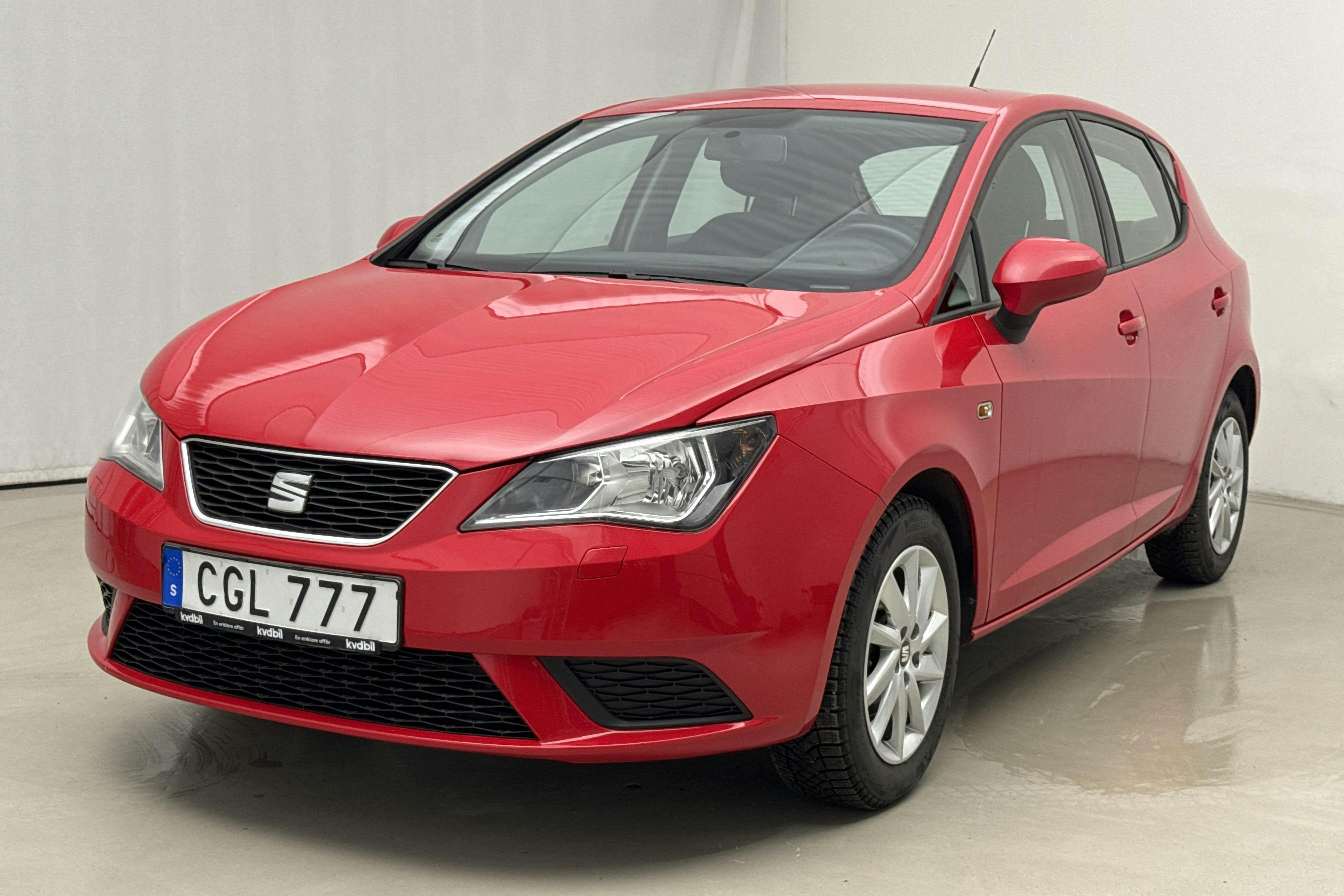 Presentation photo 1 of 15: Seat Ibiza 1.2 TSI 5dr (85hk) - 82 860 km - Manual - red - 2014