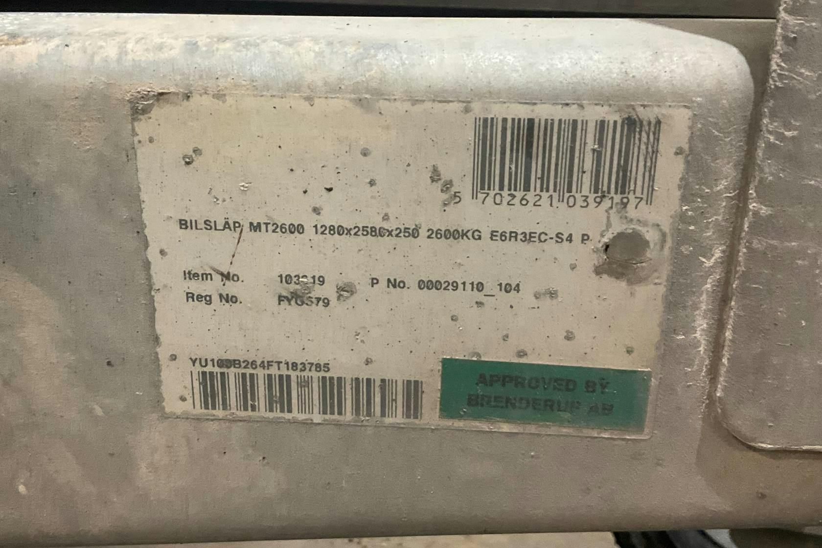 Presentation photo 31 of 31: Kubota / Brenderup Mt2600 med minigrävare -  - 2015