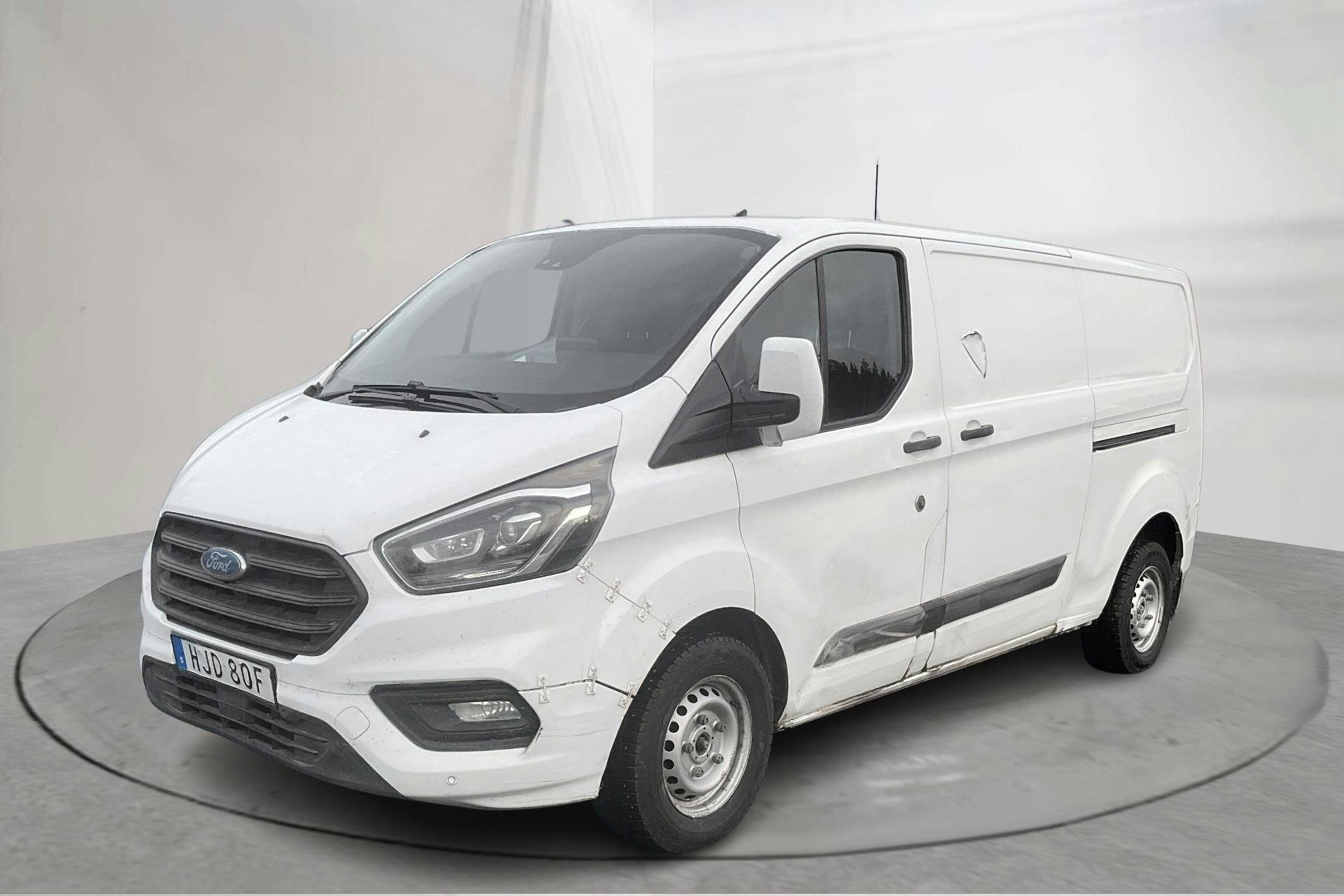 Presentationsfoto 1 av 15: Ford Transit Custom 300 MHEV (130hk) - 15 013 mil - Manuell - vit - 2021