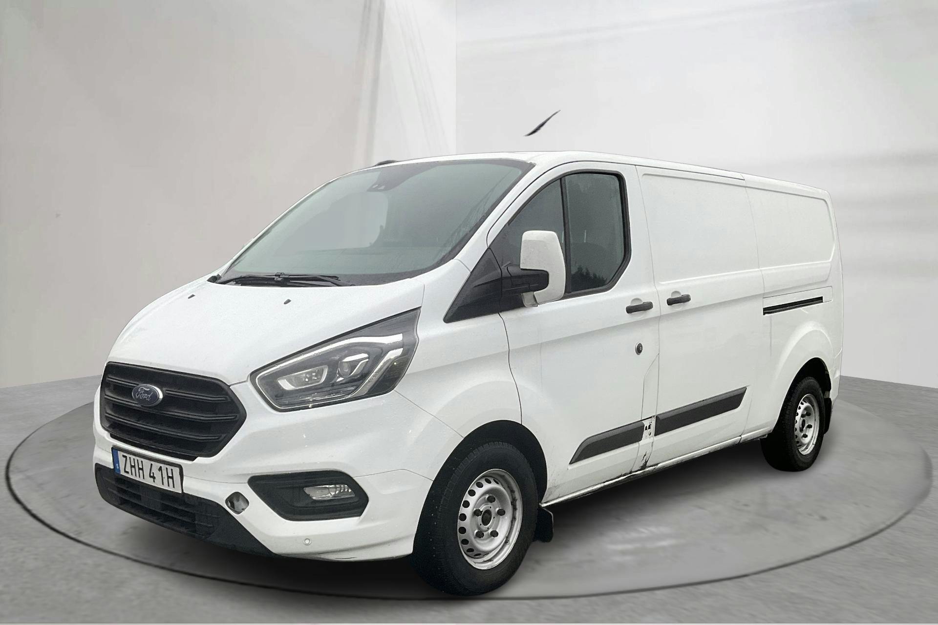 Presentation photo 1 of 14: Ford Transit Custom 300 MHEV (130hk) - 114 050 km - Manual - white - 2021