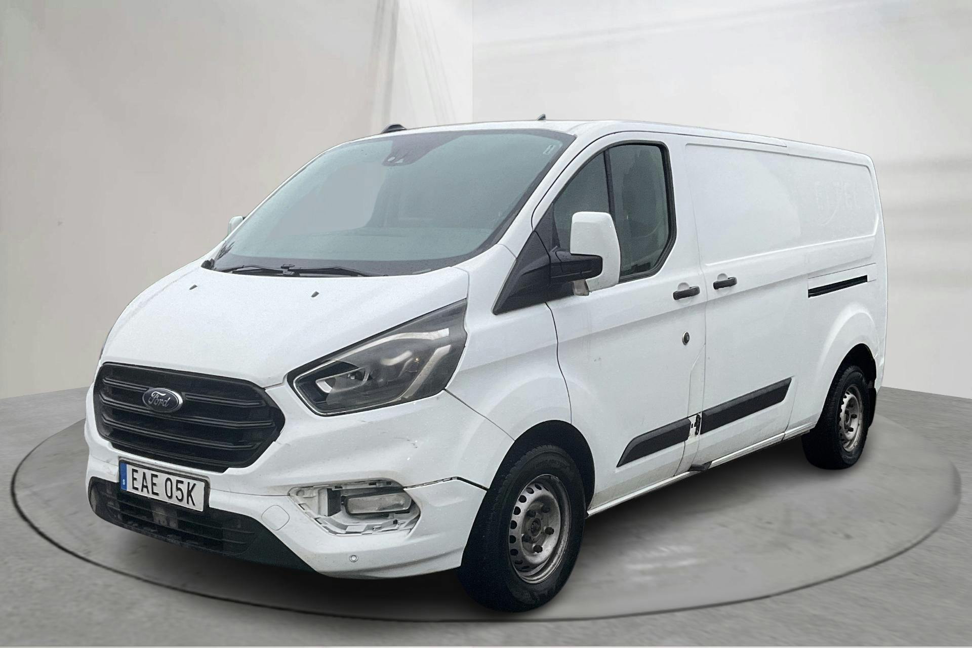 Presentationsfoto 1 av 15: Ford Transit Custom 300 MHEV (130hk) - 13 006 mil - Manuell - vit - 2021