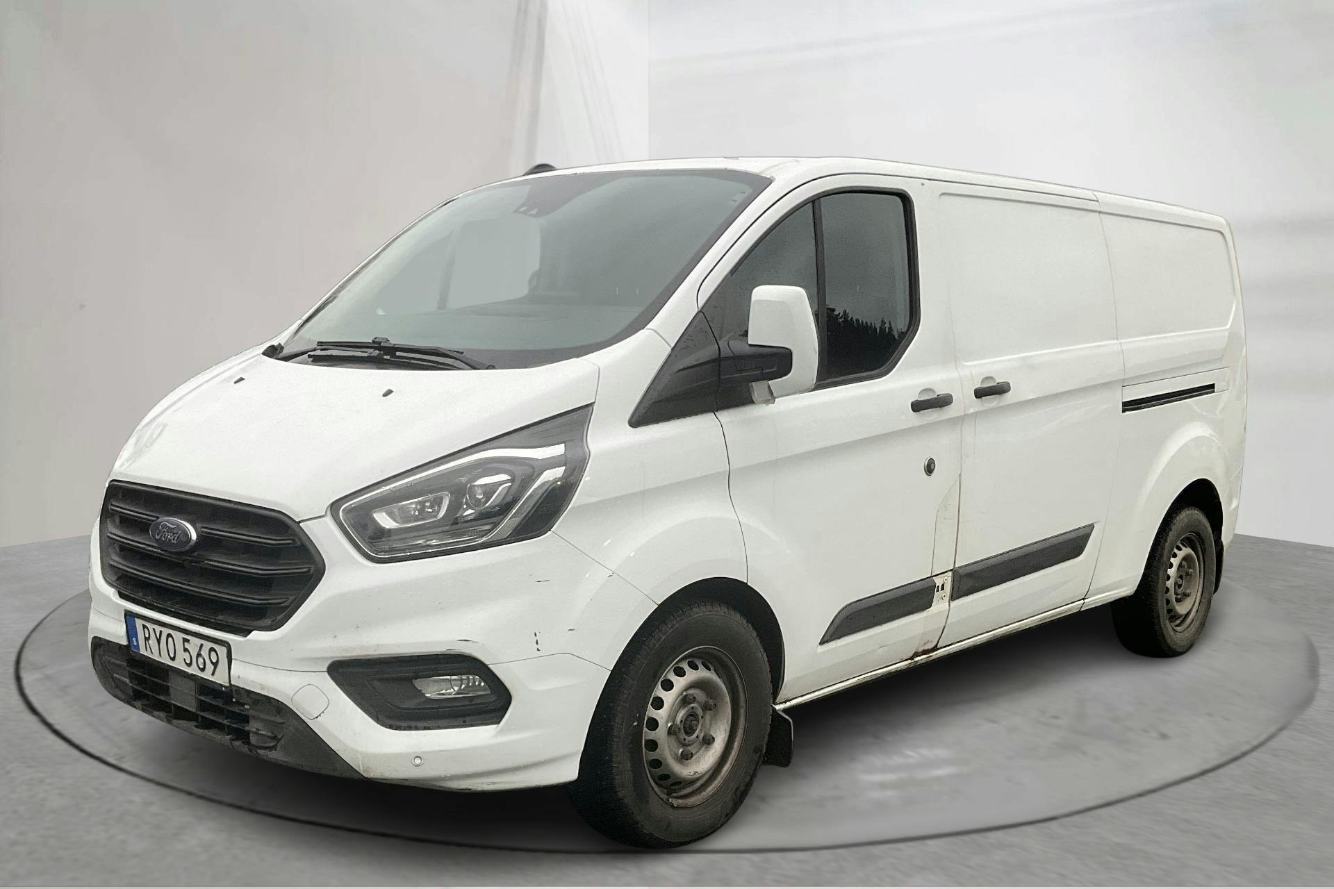 Presentationsfoto 1 av 14: Ford Transit Custom 300 MHEV (130hk) - 13 066 mil - Manuell - vit - 2021