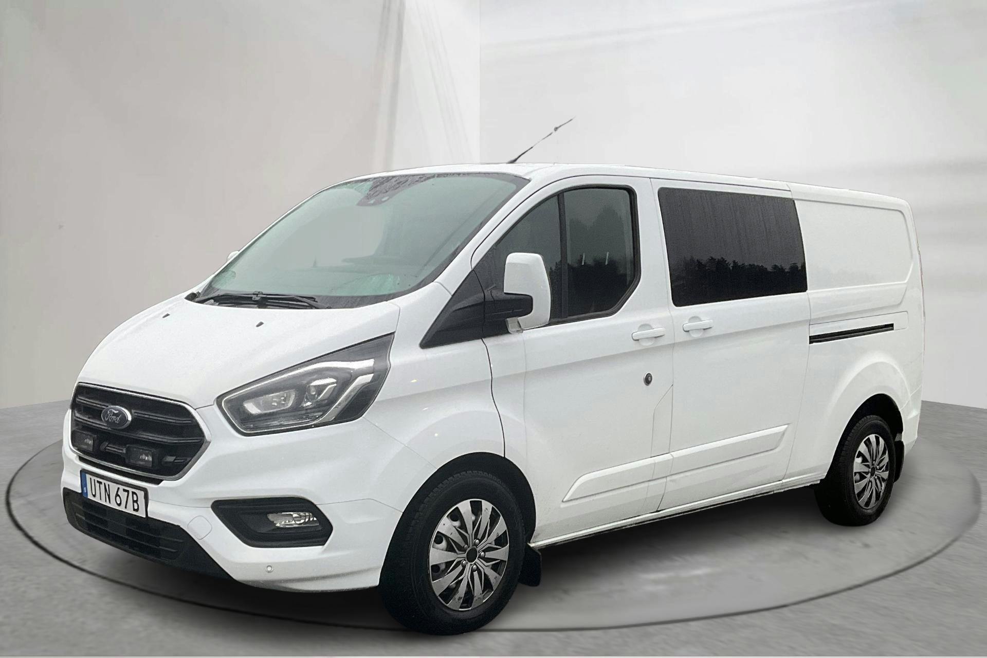 Presentationsfoto 1 av 15: Ford Transit Custom 340 (170hk) - 13 747 mil - Automat - vit - 2021