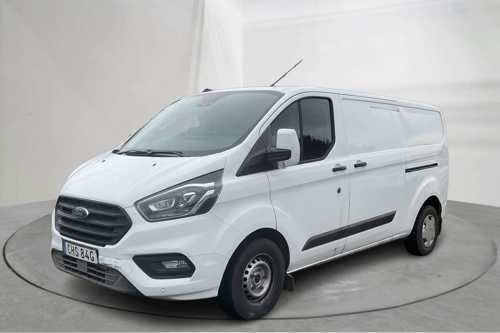 Presentationsfoto 1 av 14: Ford Transit Custom 300 MHEV (130hk) - 7 619 mil - Manuell - vit - 2021