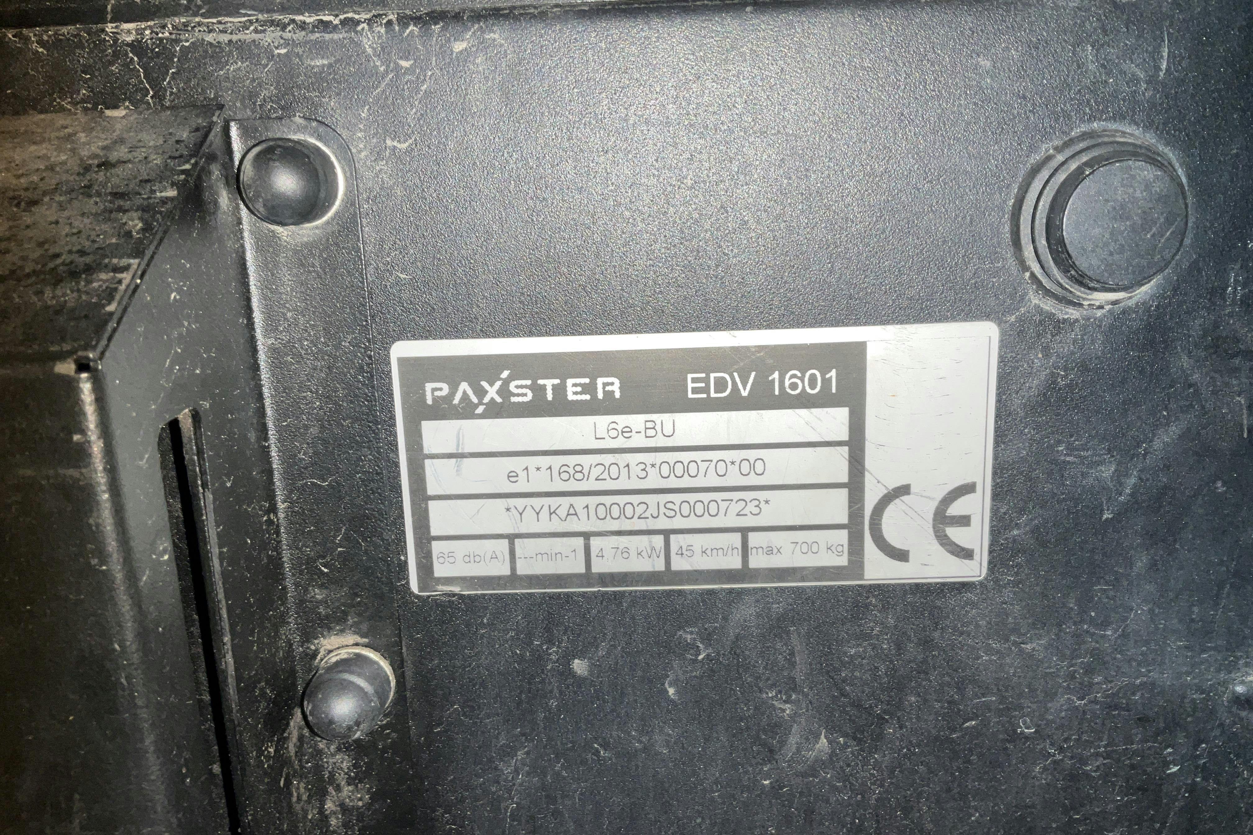 Presentationsfoto 15 av 15: PAXSTER Cargo EDV 1601 - 71 125 km - Automat - vit - 2018