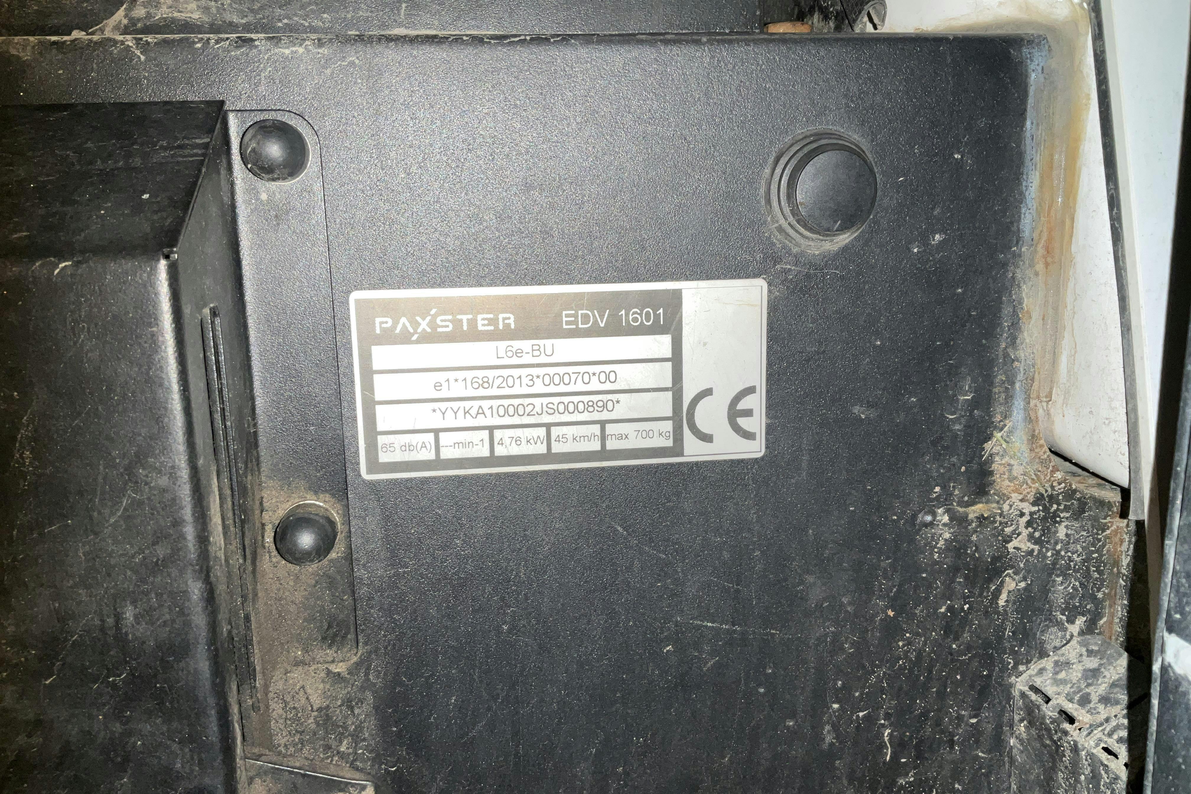 Presentationsfoto 15 av 15: PAXSTER Cargo EDV 1601 - 43 169 km - Automat - vit - 2018