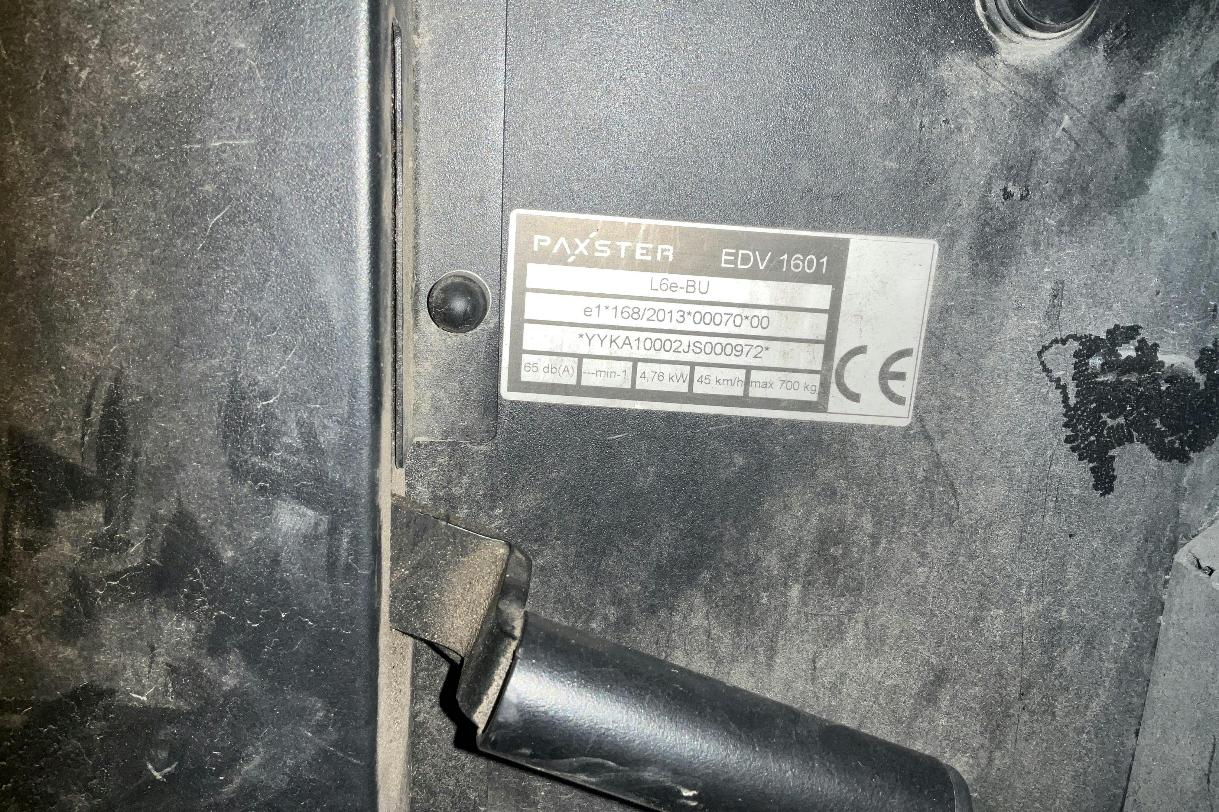 Presentationsfoto 14 av 14: PAXSTER Cargo EDV 1601 - 20 057 km - Automat - vit - 2018