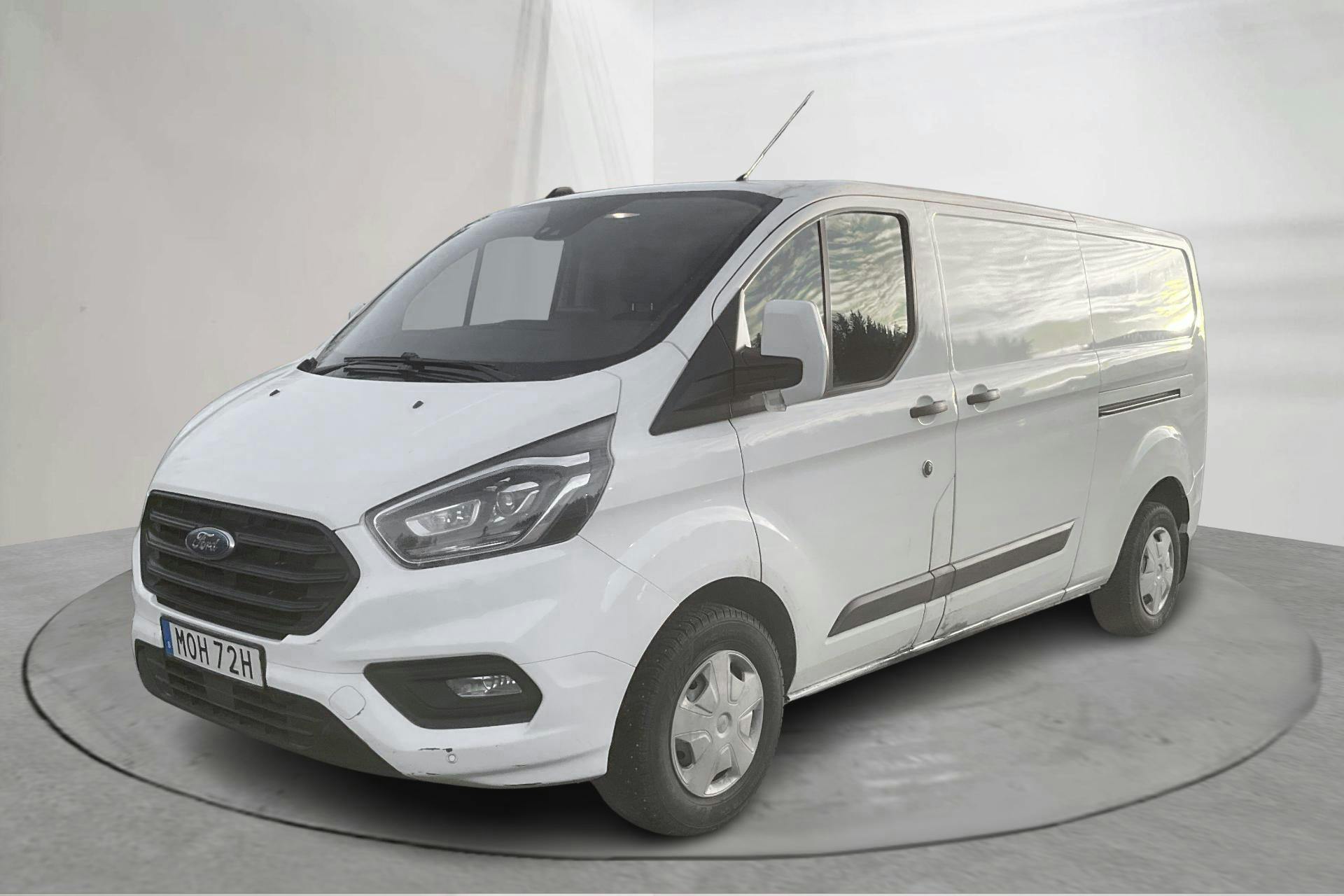 Presentationsfoto 1 av 13: Ford Transit Custom 300 MHEV (130hk) - 12 980 mil - Manuell - vit - 2021