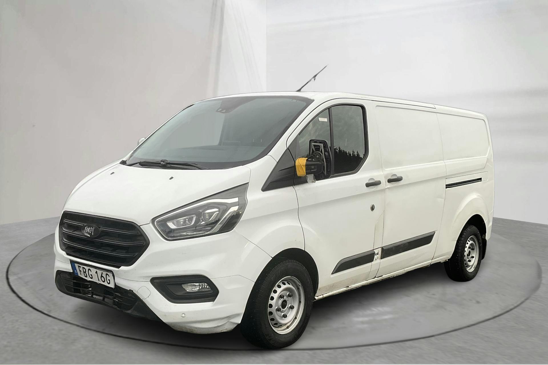 Presentationsfoto 1 av 15: Ford Transit Custom 300 MHEV (130hk) - 15 288 mil - Manuell - vit - 2021