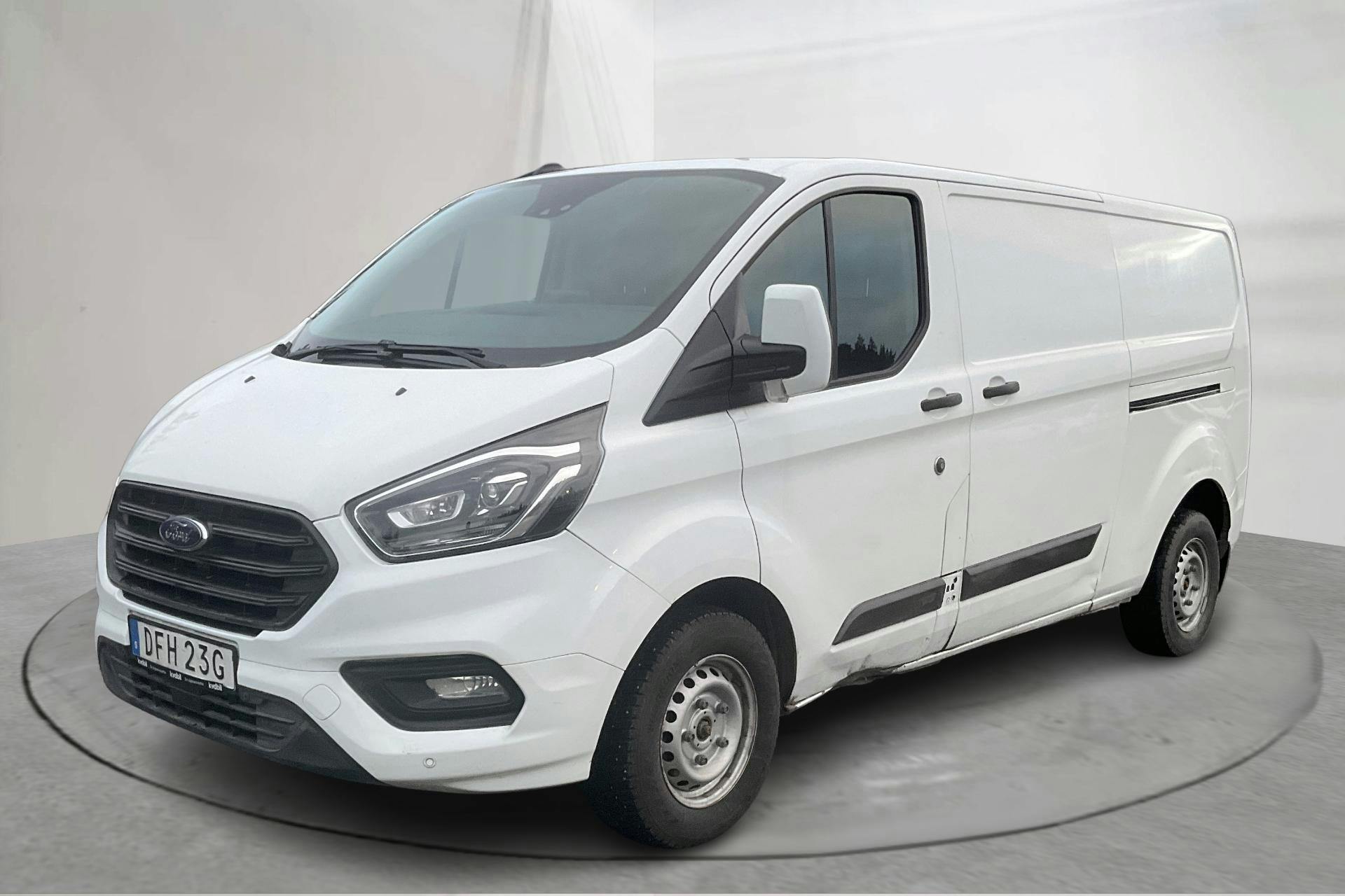 Presentationsfoto 1 av 13: Ford Transit Custom 300 MHEV (130hk) - 12 329 mil - Manuell - svart - 2021
