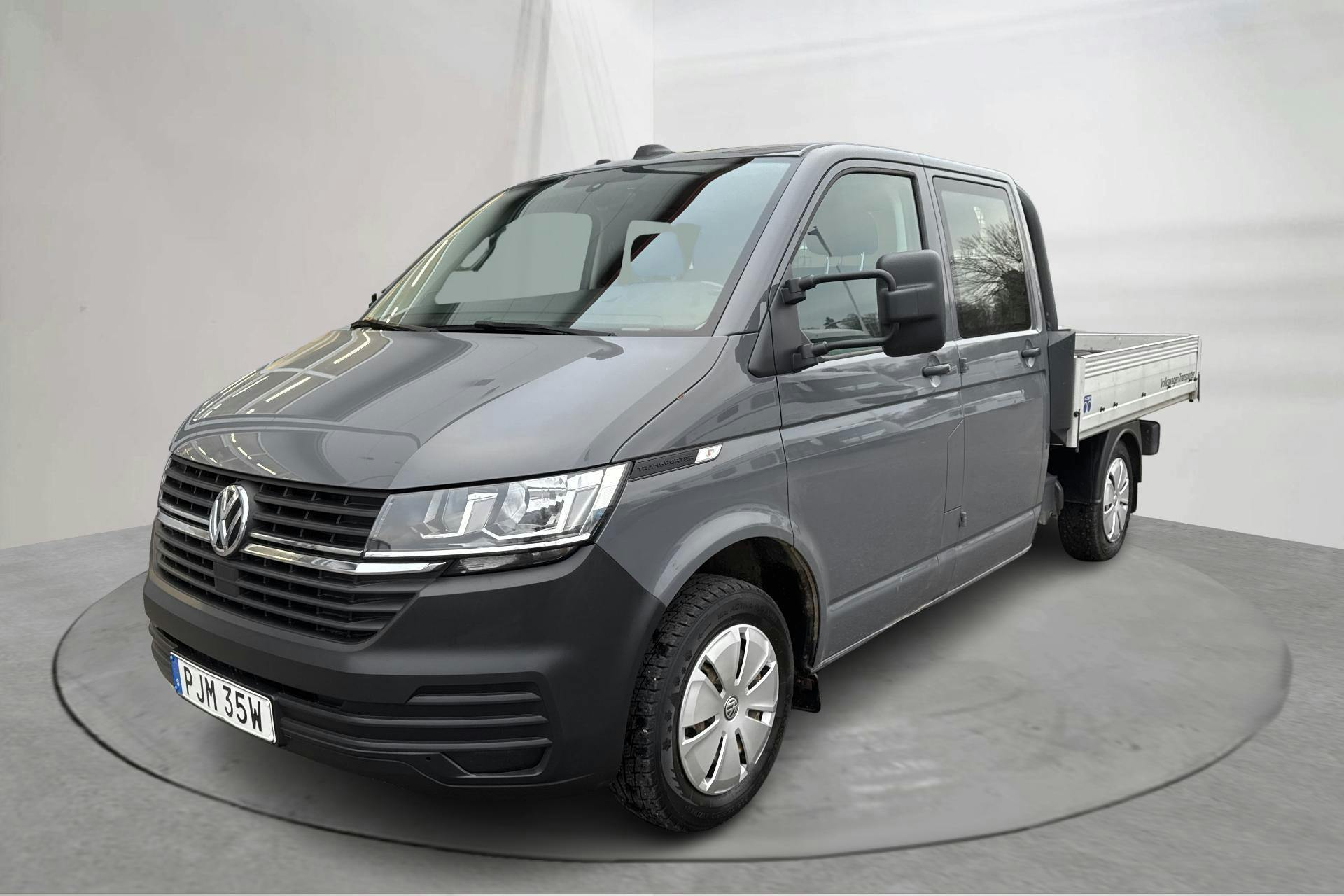 Presentation photo 1 of 14: VW Transporter Pickup T6.1 TDI (110hk) - 91 030 km - Manual - gray - 2022