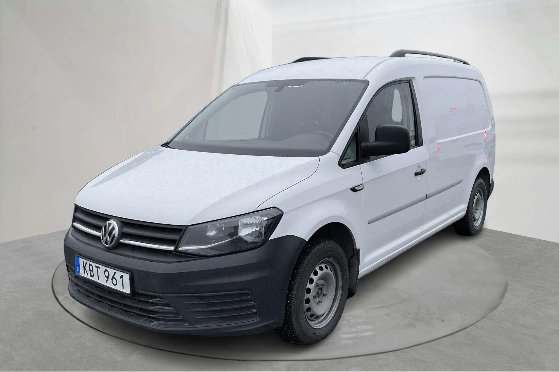 Presentationsfoto 1 av 12: VW Caddy 2.0 TDI Maxi Skåp (102hk) - 22 481 mil - Automat - vit - 2017