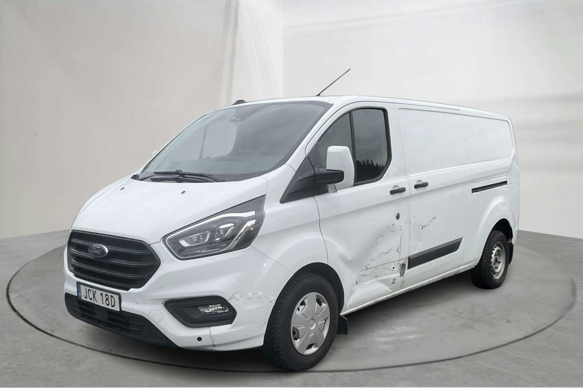 Presentationsfoto 1 av 13: Ford Transit Custom 300 MHEV (130hk) - 10 483 mil - Manuell - vit - 2021