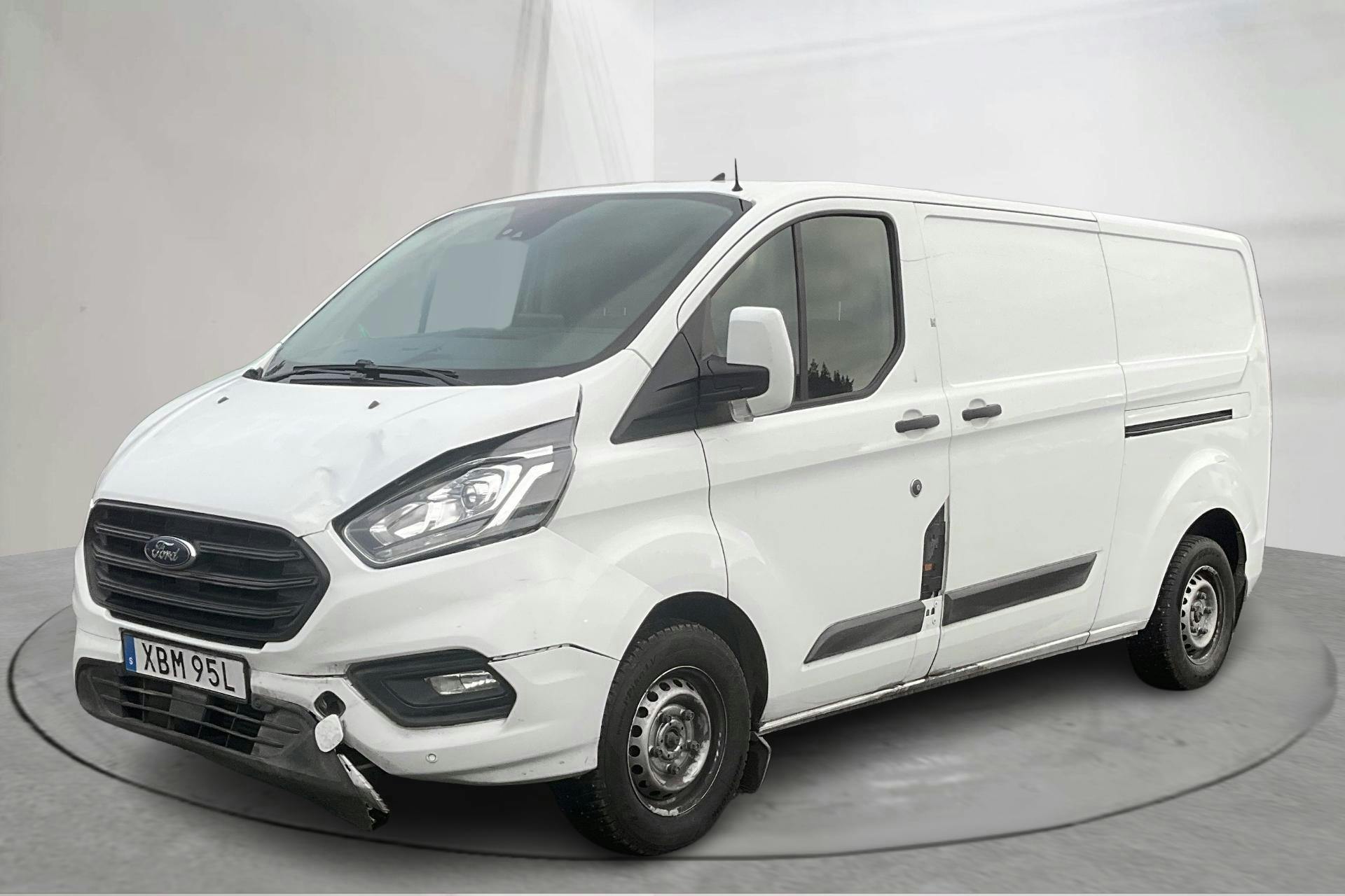Presentationsfoto 1 av 16: Ford Transit Custom 300 MHEV (130hk) - 5 174 mil - Manuell - vit - 2023