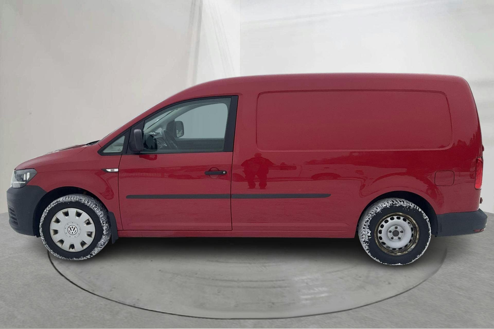 Presentationsfoto 2 av 12: VW Caddy 2.0 TDI Maxi Skåp (102hk) - 17 936 mil - Automat - röd - 2016