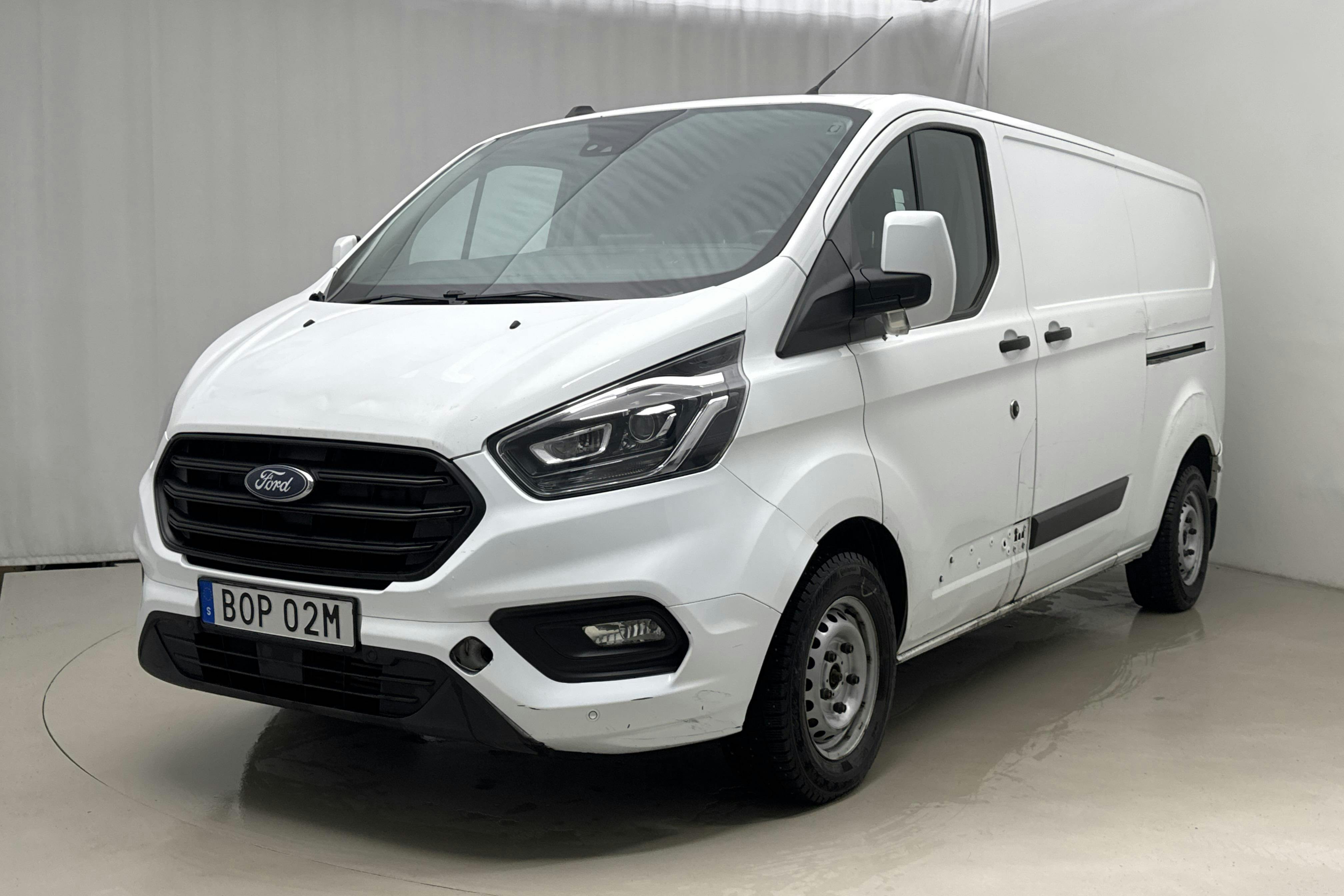 Presentation photo 1 of 24: Ford Transit Custom 300 MHEV (130hk) - 112 310 km - Manual - white - 2021