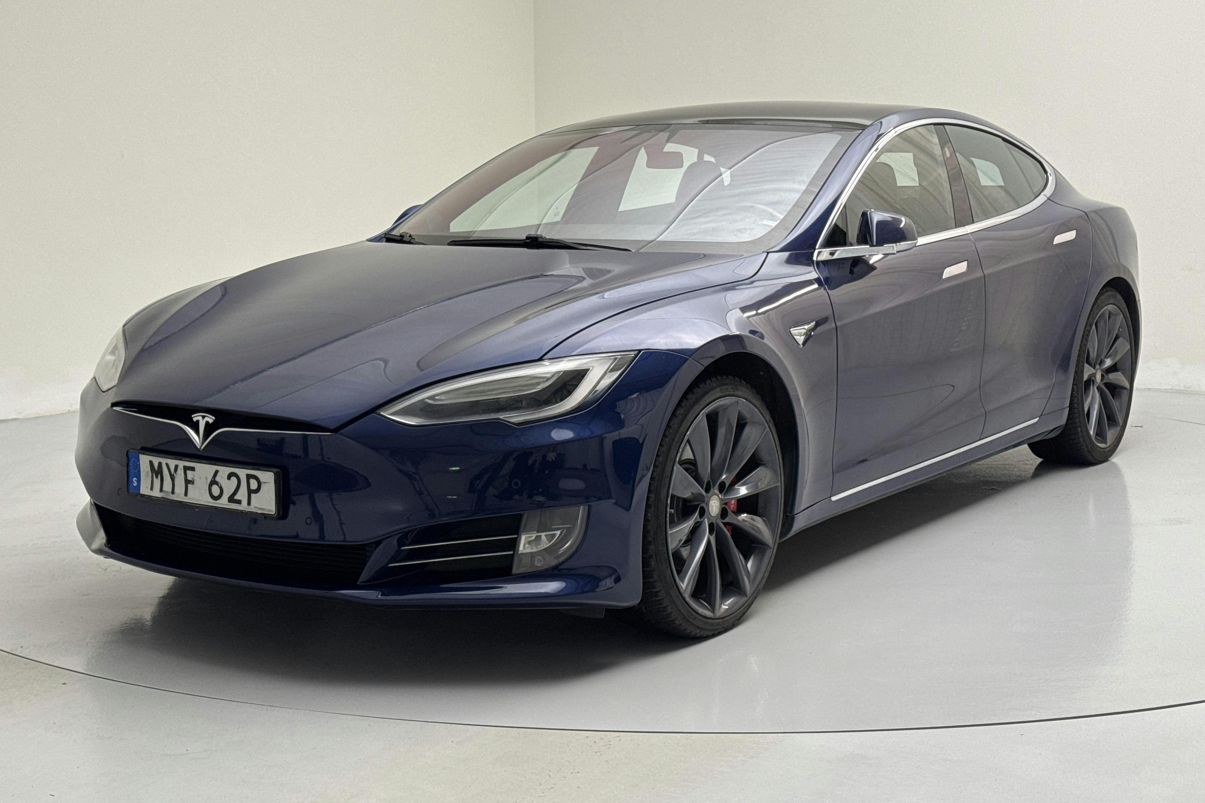 Presentation photo 1 of 18: Tesla Model S 75D - 107 550 km - Automatic - Dark Blue - 2017
