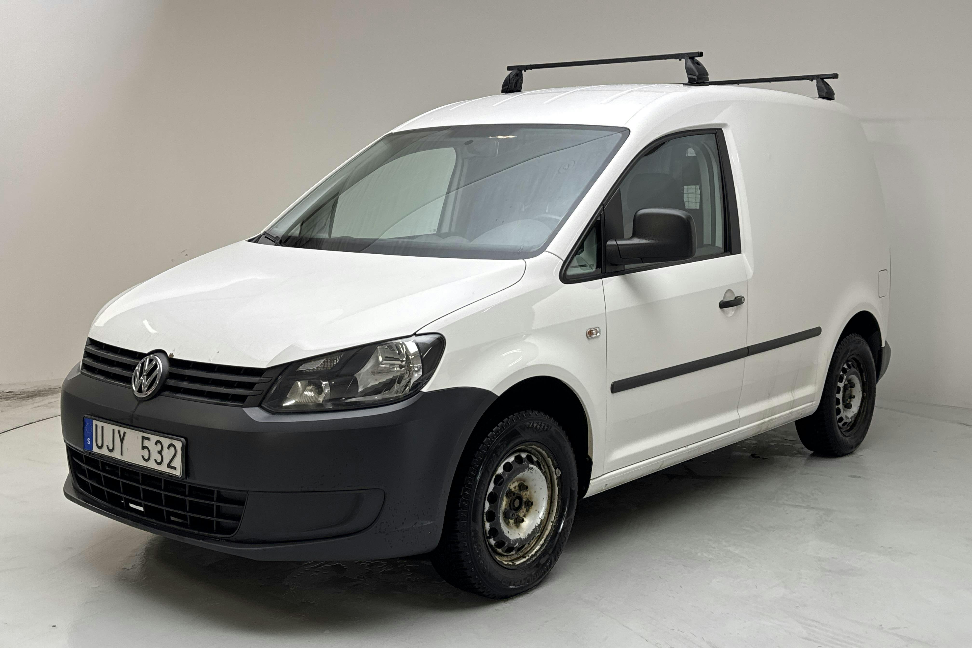 Presentationsfoto 1 av 14: VW Caddy 1.6 TDI Skåp (75hk) - 17 785 mil - Manuell - vit - 2014