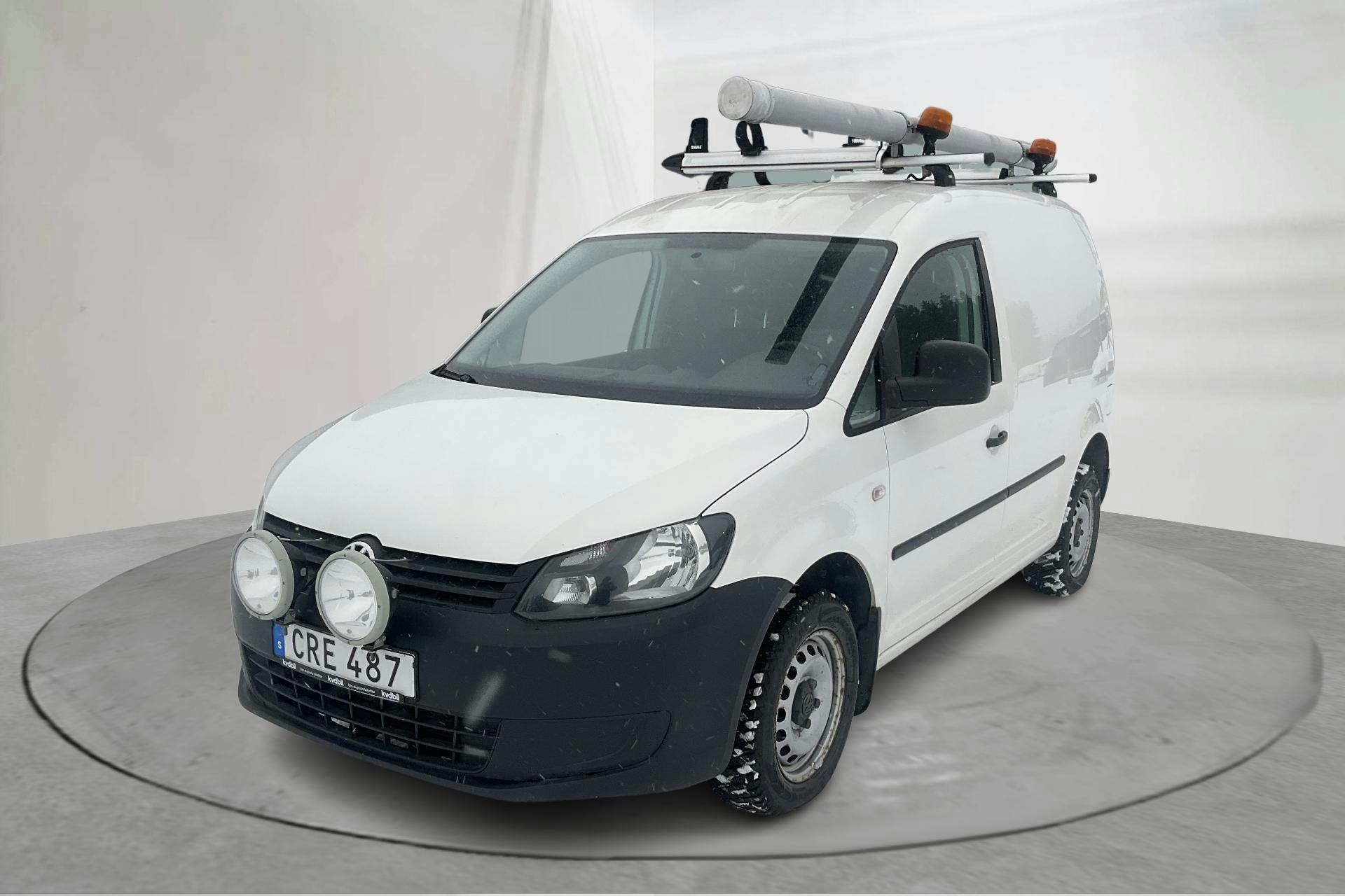 Presentationsfoto 1 av 12: VW Caddy 2.0 TDI Skåp 4-motion (110hk) - 13 542 mil - Manuell - vit - 2015