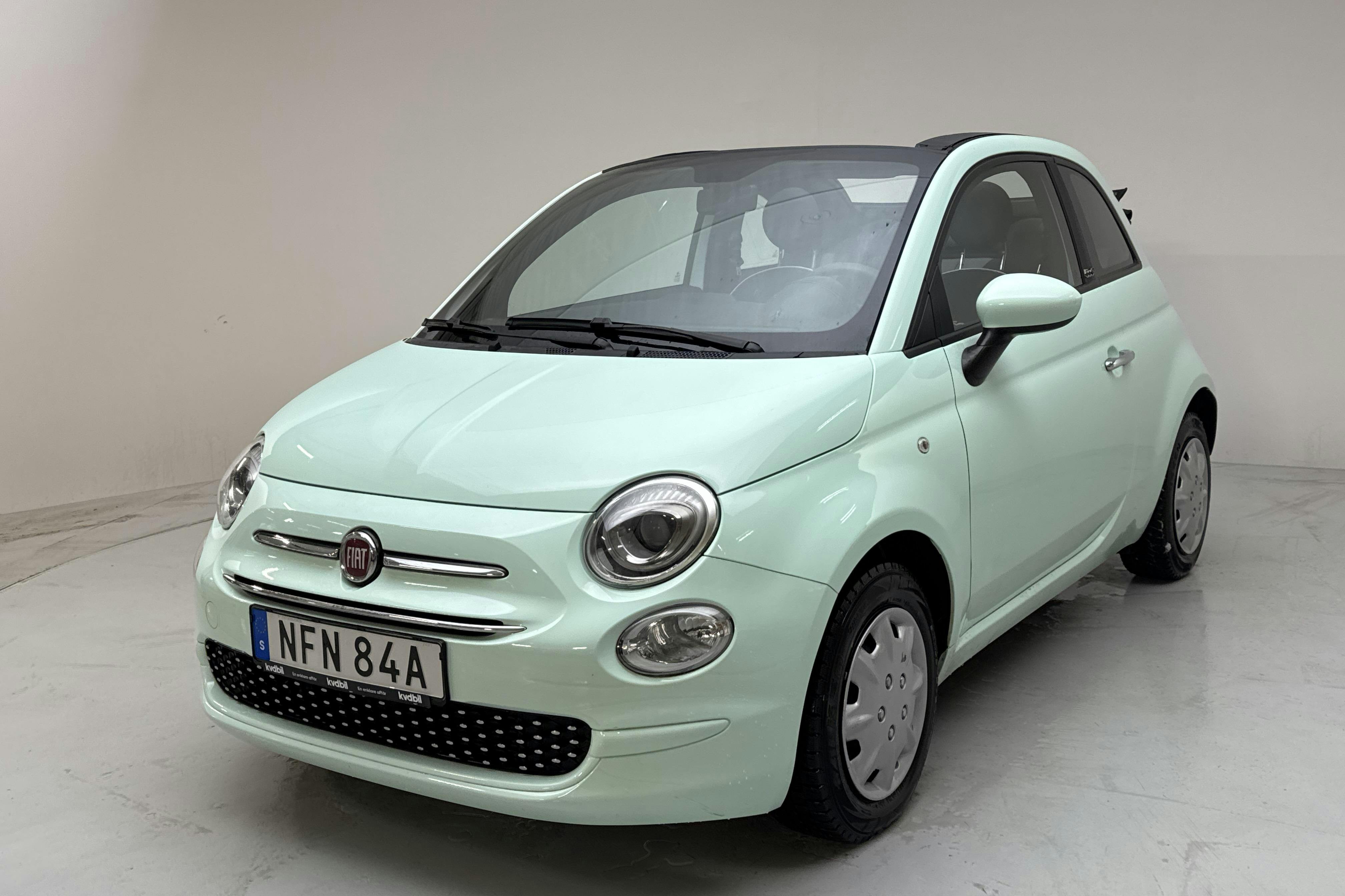 Presentation photo 1 of 16: Fiat 500 BSG (70hk) - 62 720 km - Manual - green - 2021