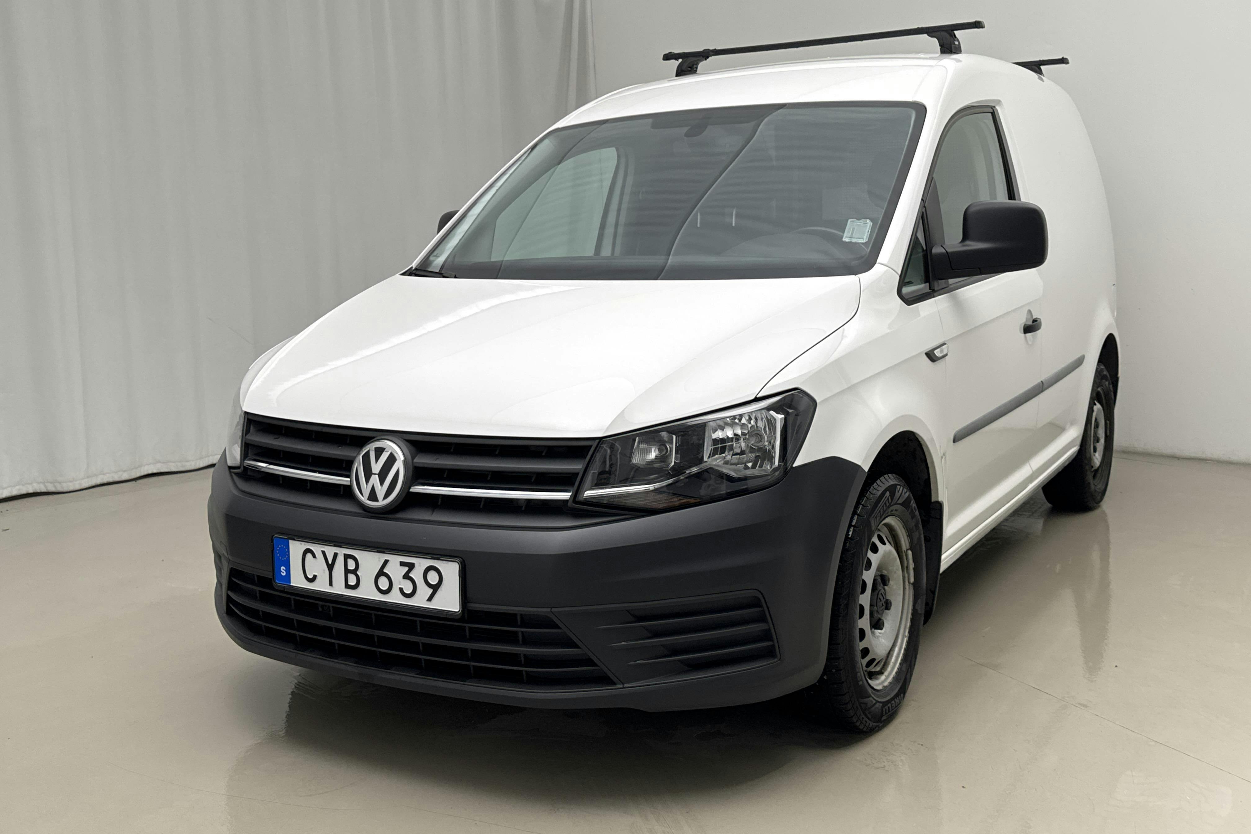 Presentationsfoto 1 av 12: VW Caddy 2.0 TDI Skåp (75hk) - 6 441 mil - Manuell - vit - 2017