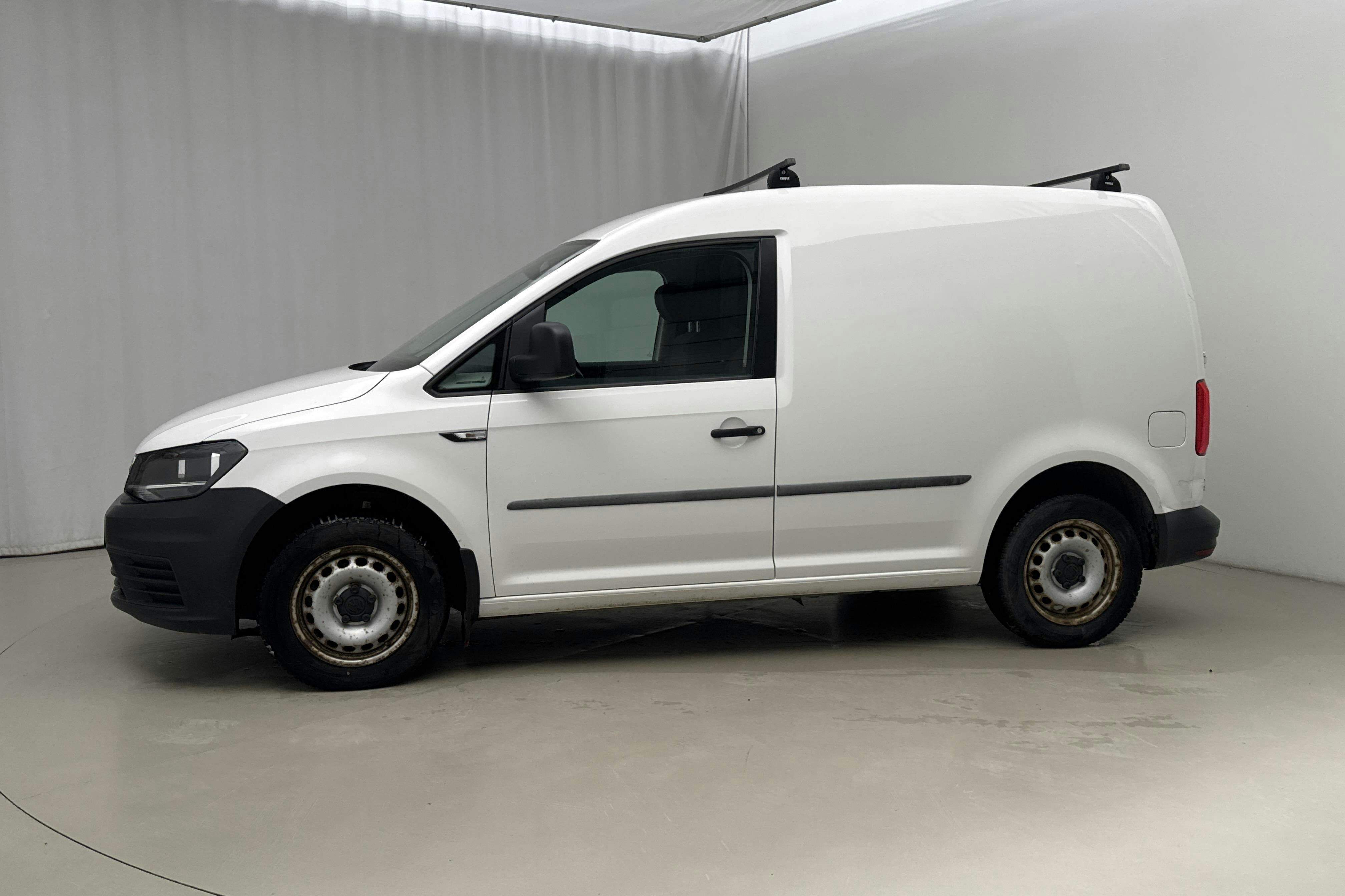 Presentation photo 2 of 11: VW Caddy 2.0 TDI Skåp (75hk) - 61 440 km - Manual - white - 2017