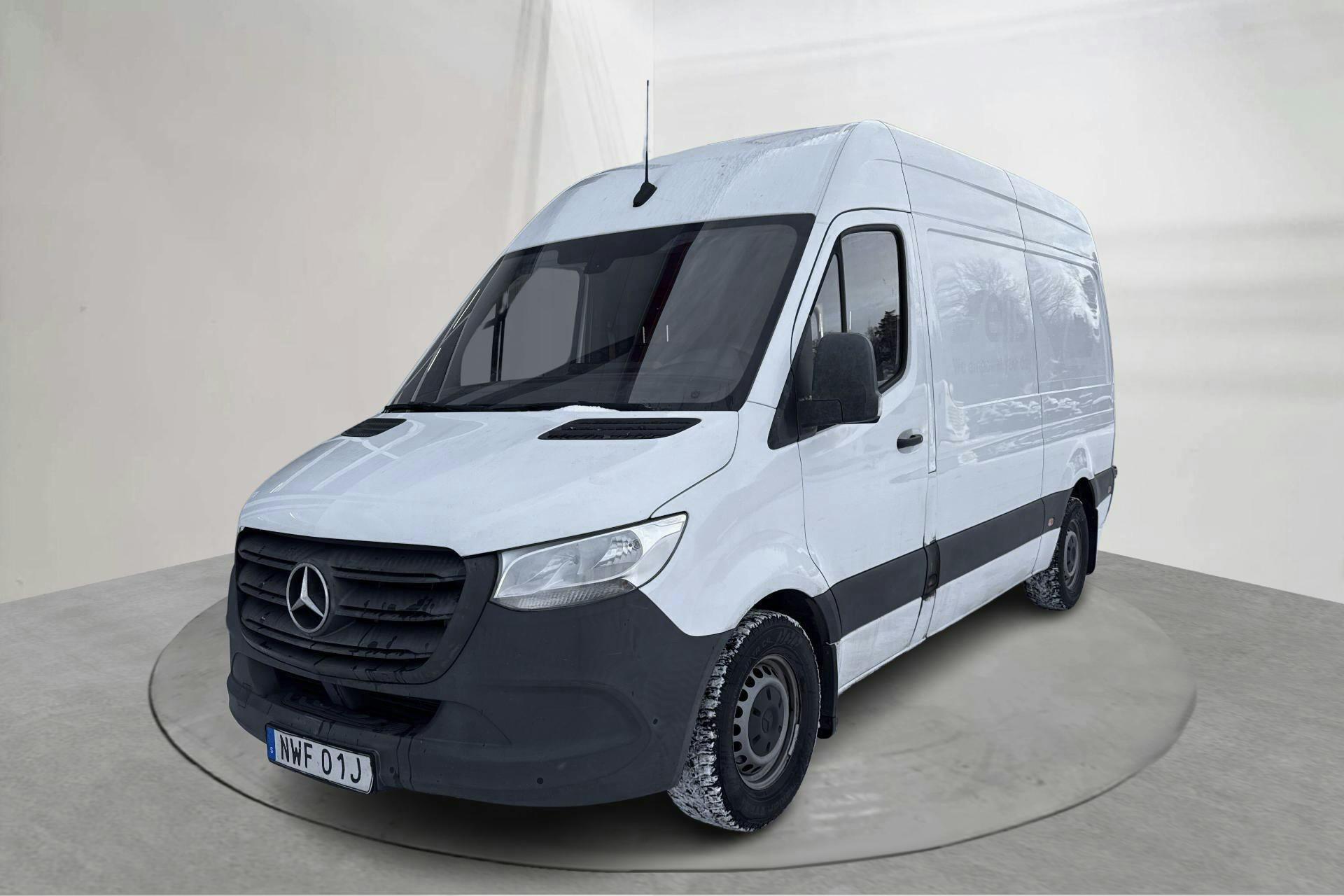 Presentationsfoto 1 av 16: Mercedes Sprinter 316 CDI Skåp RWD (163hk) - 18 827 mil - Automat - vit - 2021