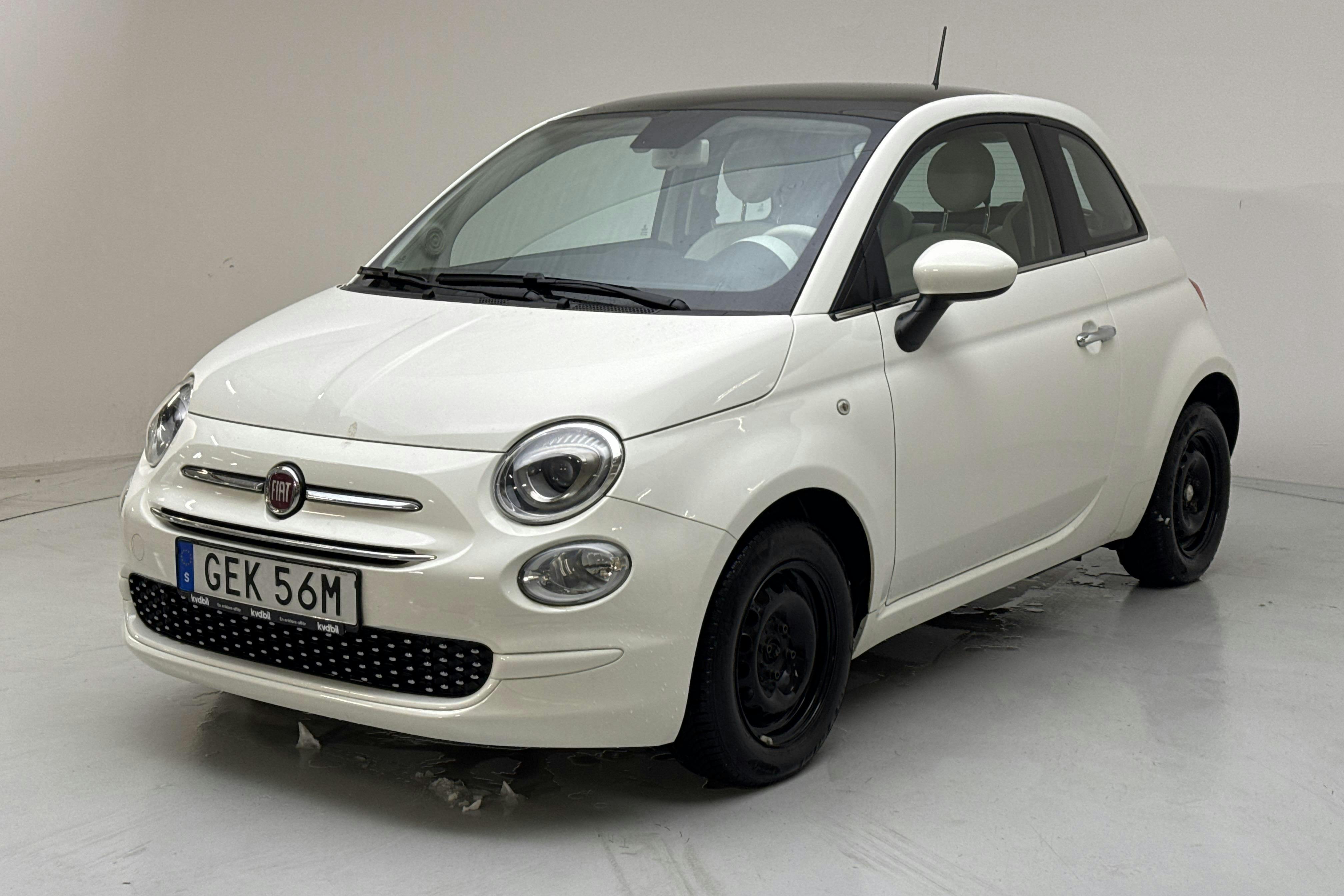 Presentation photo 1 of 13: Fiat 500 1.2 (69hk) - 21 760 km - Manual - white - 2020