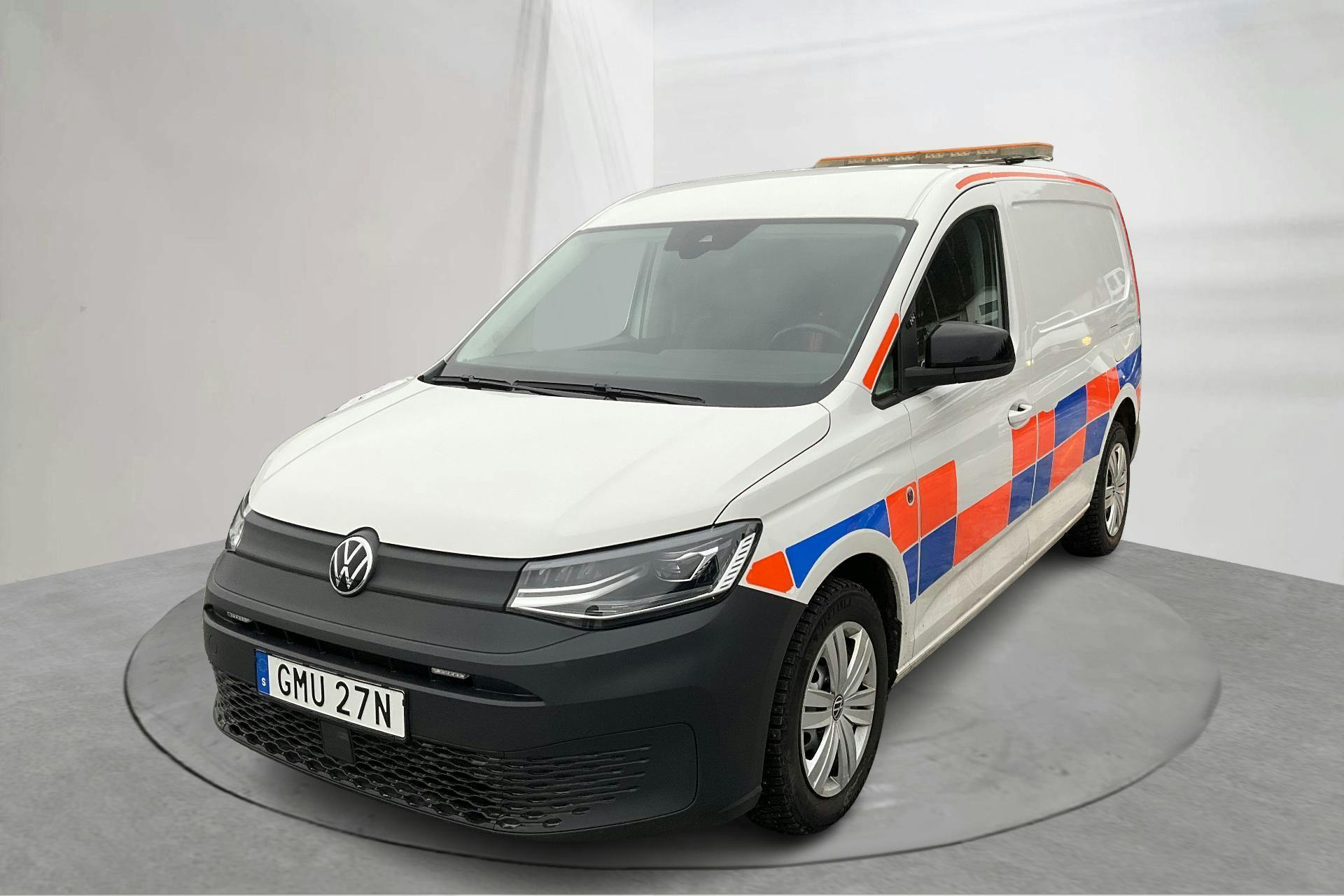 Præsentationsfoto 1 af 14: VW Caddy Cargo Maxi 2.0 TDI (122hk) - 49 600 kilometer - Salgsautomat - Hvid - 2021