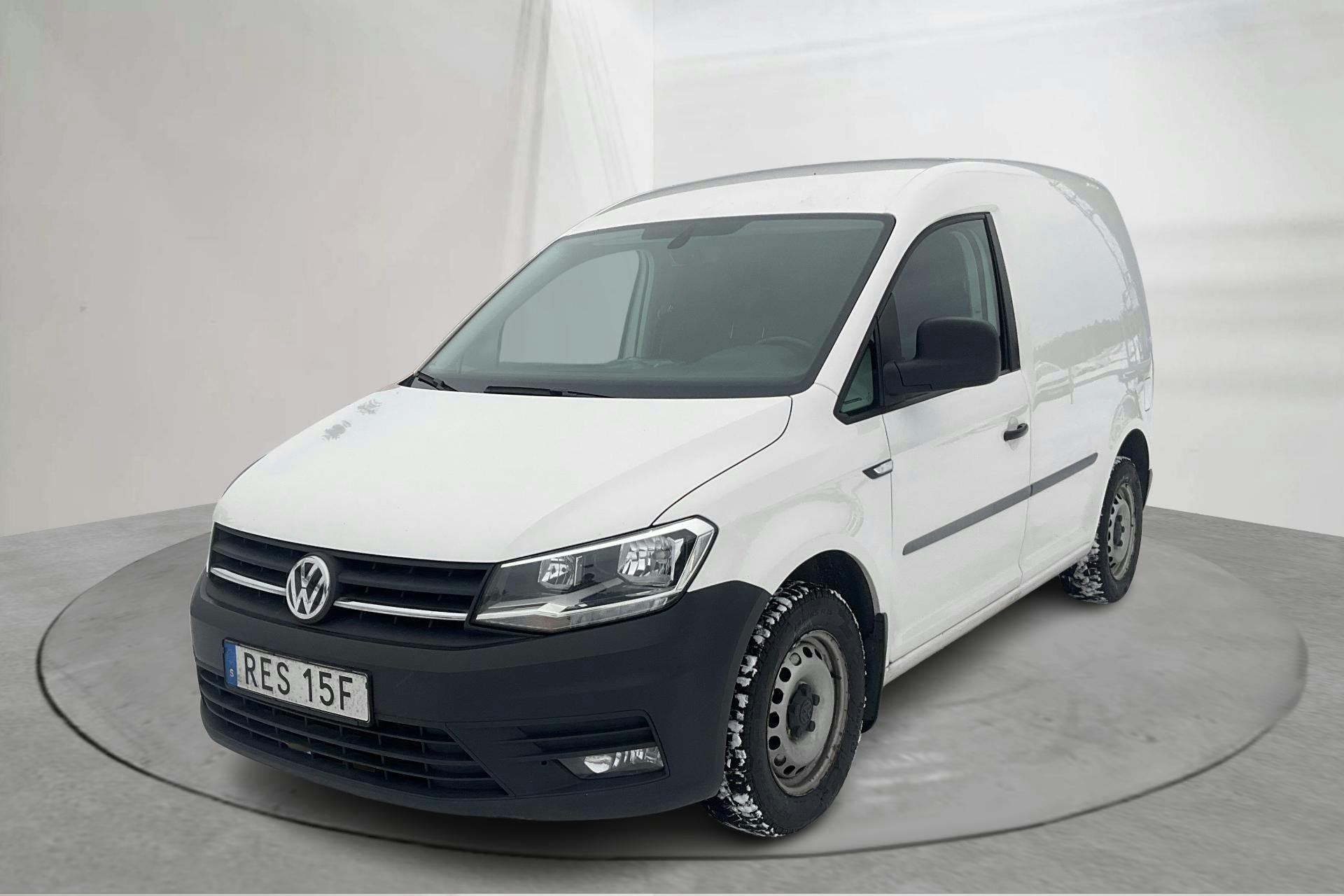 Presentationsfoto 1 av 12: VW Caddy 2.0 TDI Skåp (75hk) - 19 023 mil - Manuell - vit - 2020
