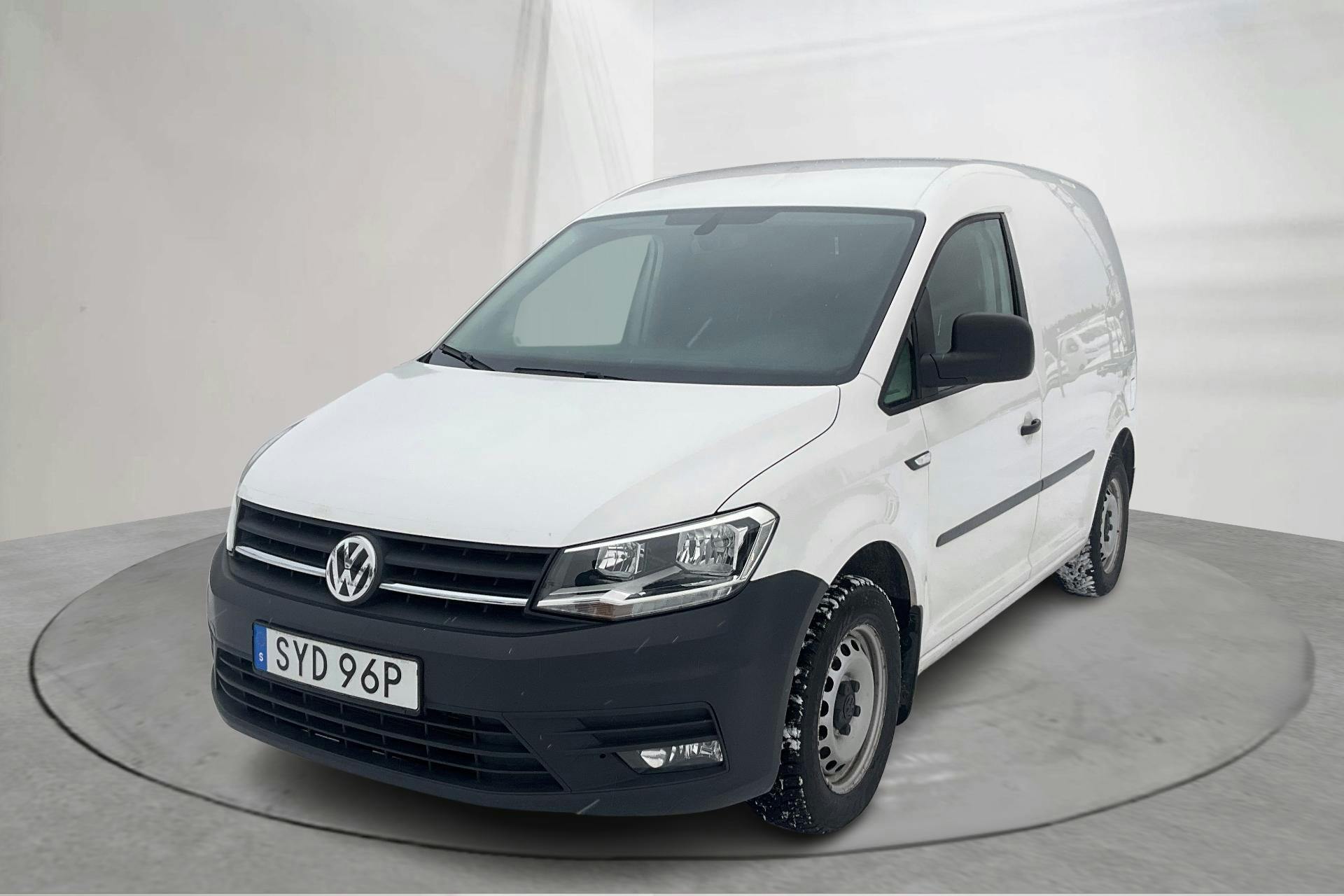 Presentationsfoto 1 av 12: VW Caddy 2.0 TDI Skåp (102hk) - 5 925 mil - Automat - vit - 2020