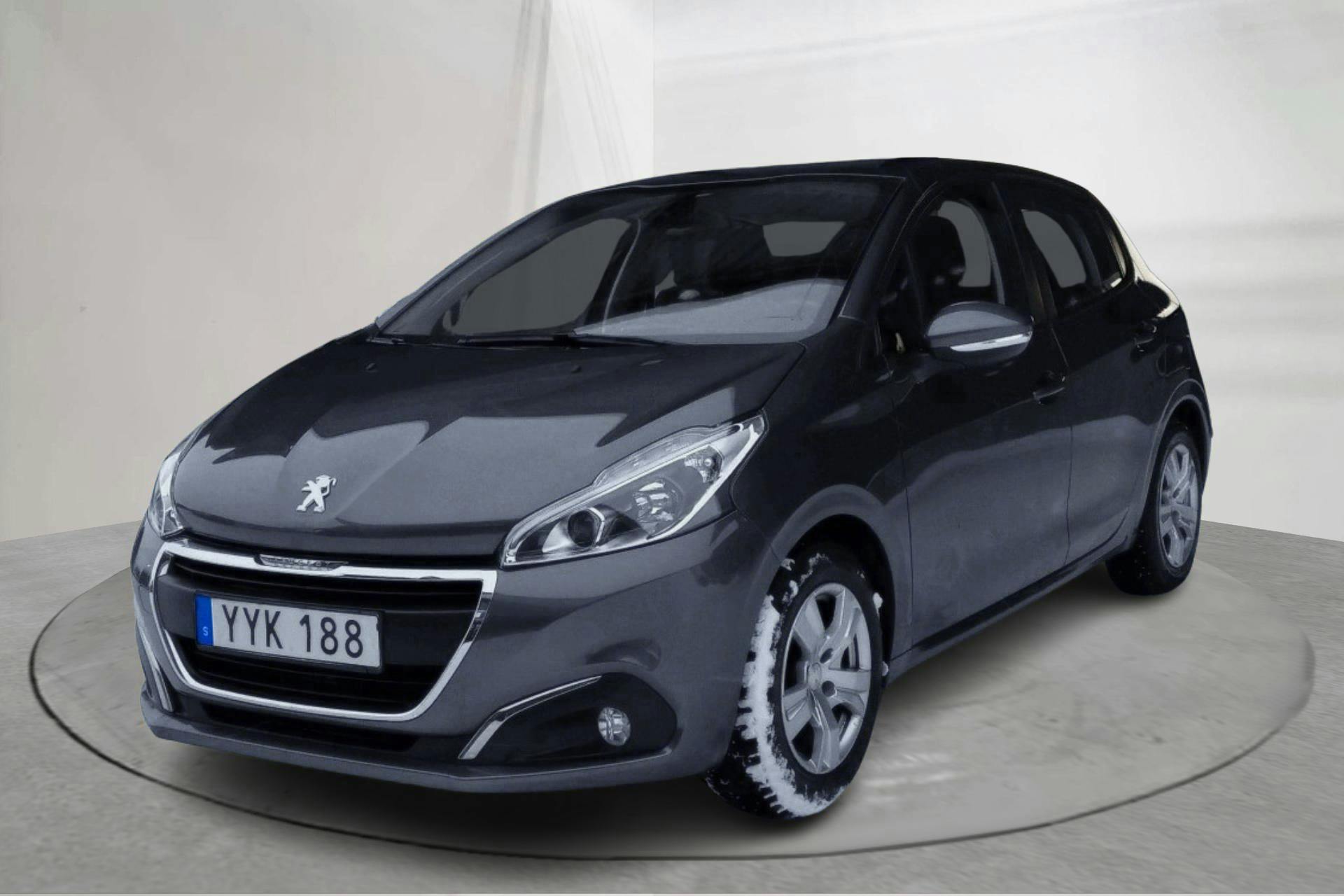 Presentation photo 1 of 13: Peugeot 208 PureTech 5dr (82hk) - 63 540 km - Manual - Dark Grey - 2019