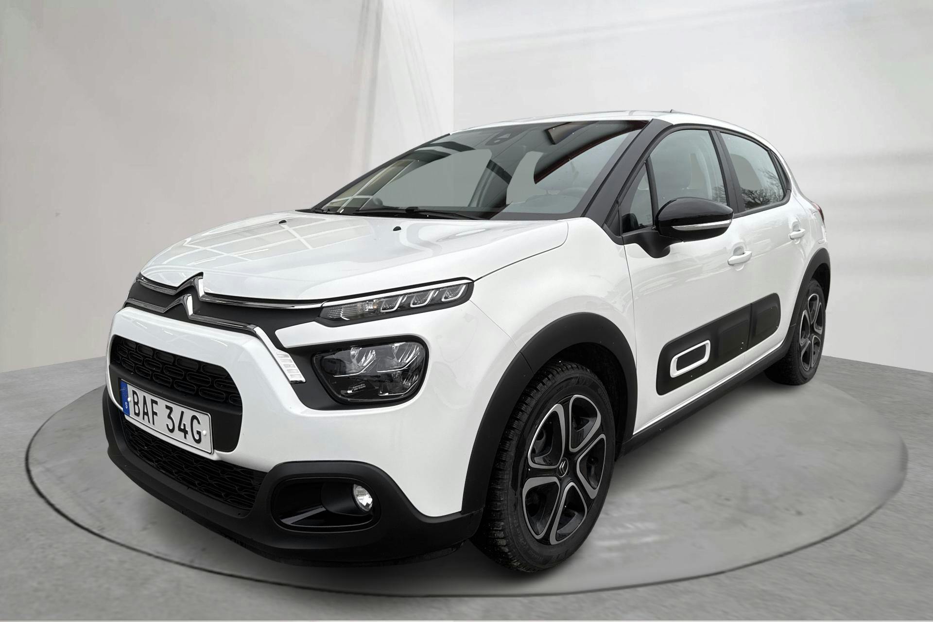 Presentationsfoto 1 av 14: Citroën C3 PureTech (82hk) - 3 870 mil - Manuell - vit - 2021