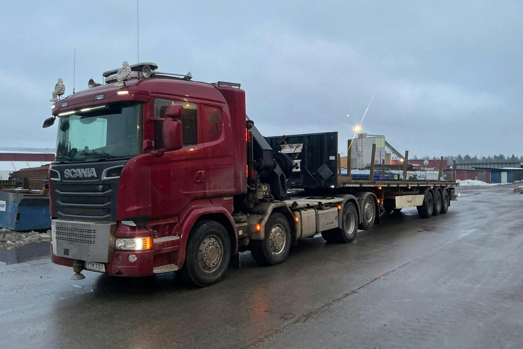 Presentationsfoto 1 av 72: Scania R580LB8X4*6HNB - 4 457 789 km - Automat - röd - 2017