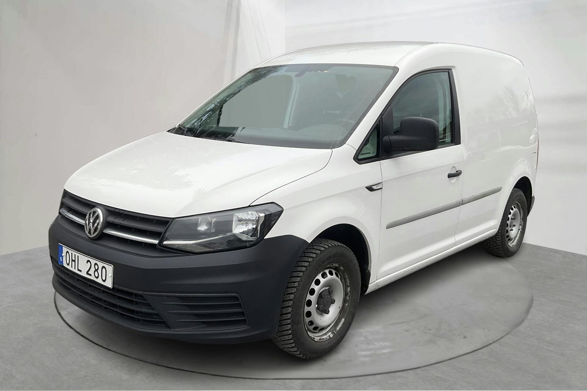 Presentationsfoto 1 av 14: VW Caddy 2.0 TDI Skåp (102hk) - 12 421 mil - Automat - vit - 2017