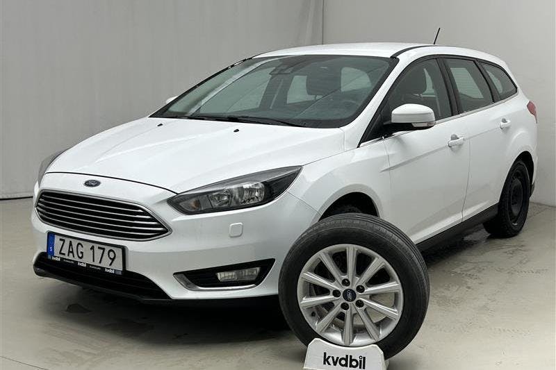 Presentation photo 1 of 16: Ford Focus 1.0 EcoBoost Kombi (100hk) - 118 660 km - Manual - white - 2018