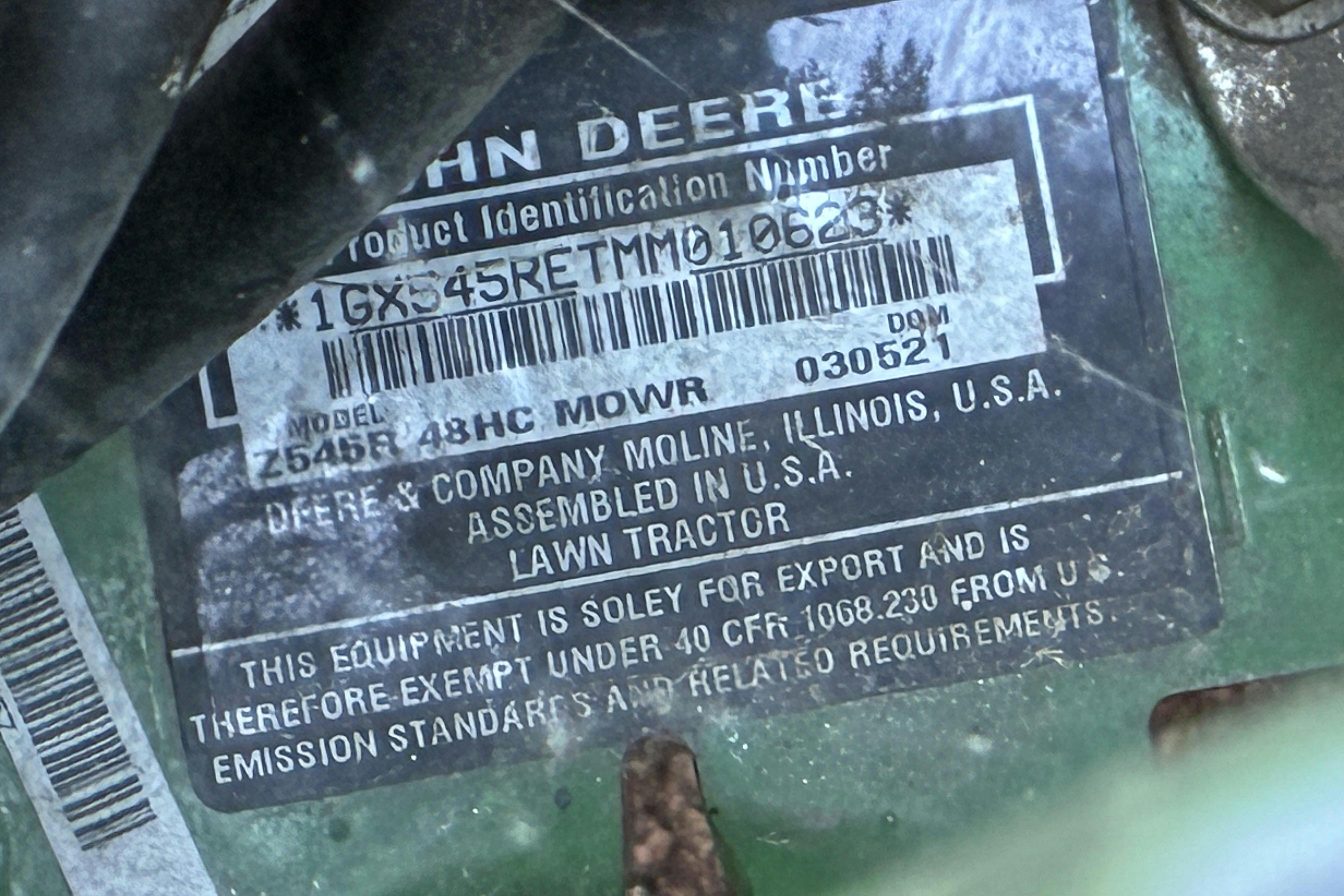 Presentationsfoto 13 av 13: John Deere z545R -  - 2021