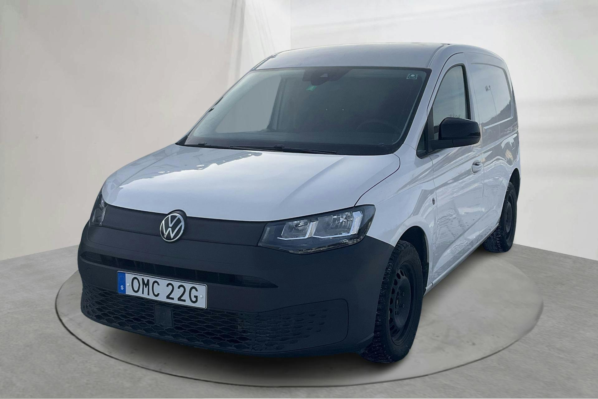 Presentationsfoto 1 av 13: VW Caddy Cargo 2.0 TDI Skåp (75hk) - 10 072 mil - Manuell - vit - 2021