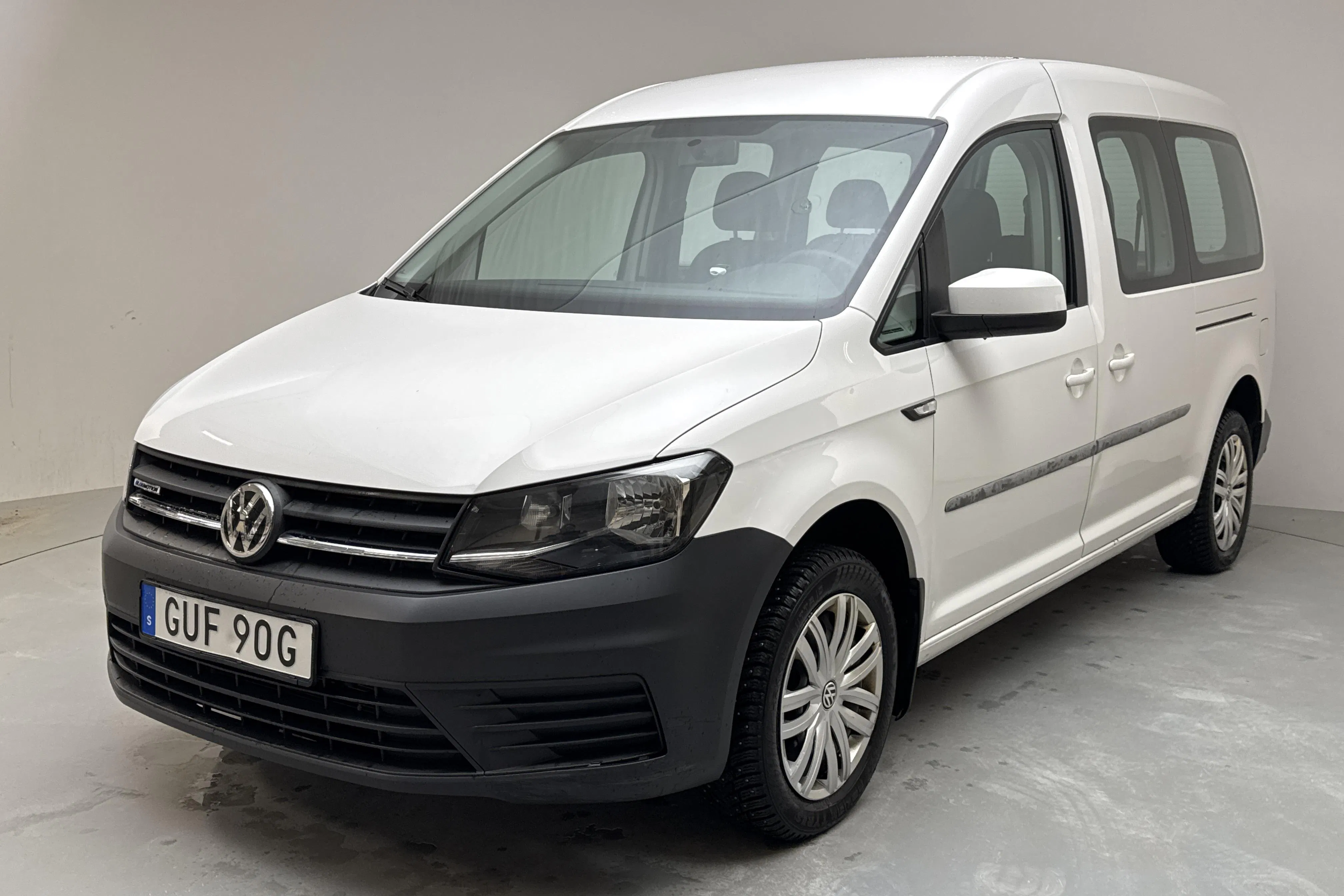 Presentationsfoto 1 av 11: VW Caddy Maxi Combi 1.4 TGI (110hk) - 8 901 mil - Manuell - vit - 2020