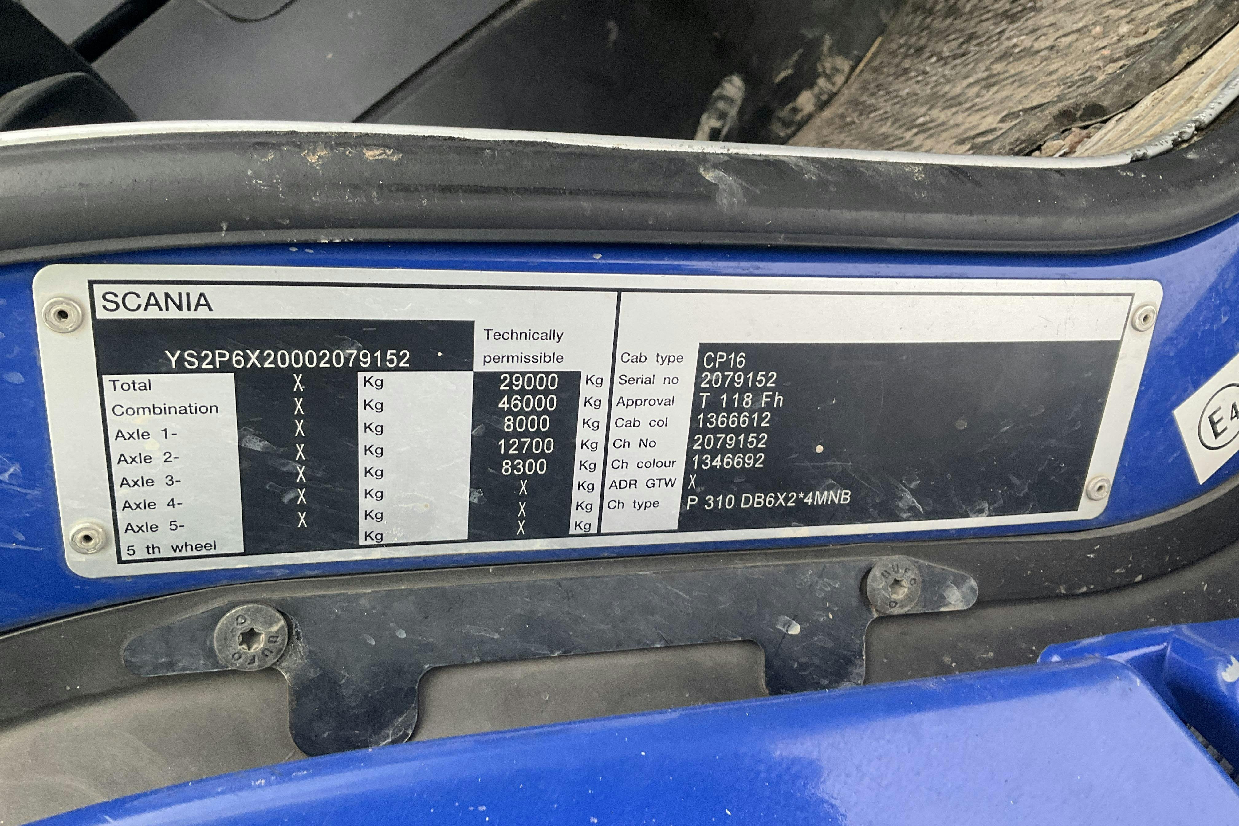 Presentation photo 44 of 44: Scania P310DB 6X2*4 MNB - 217 676 km - Automatic - blue - 2012