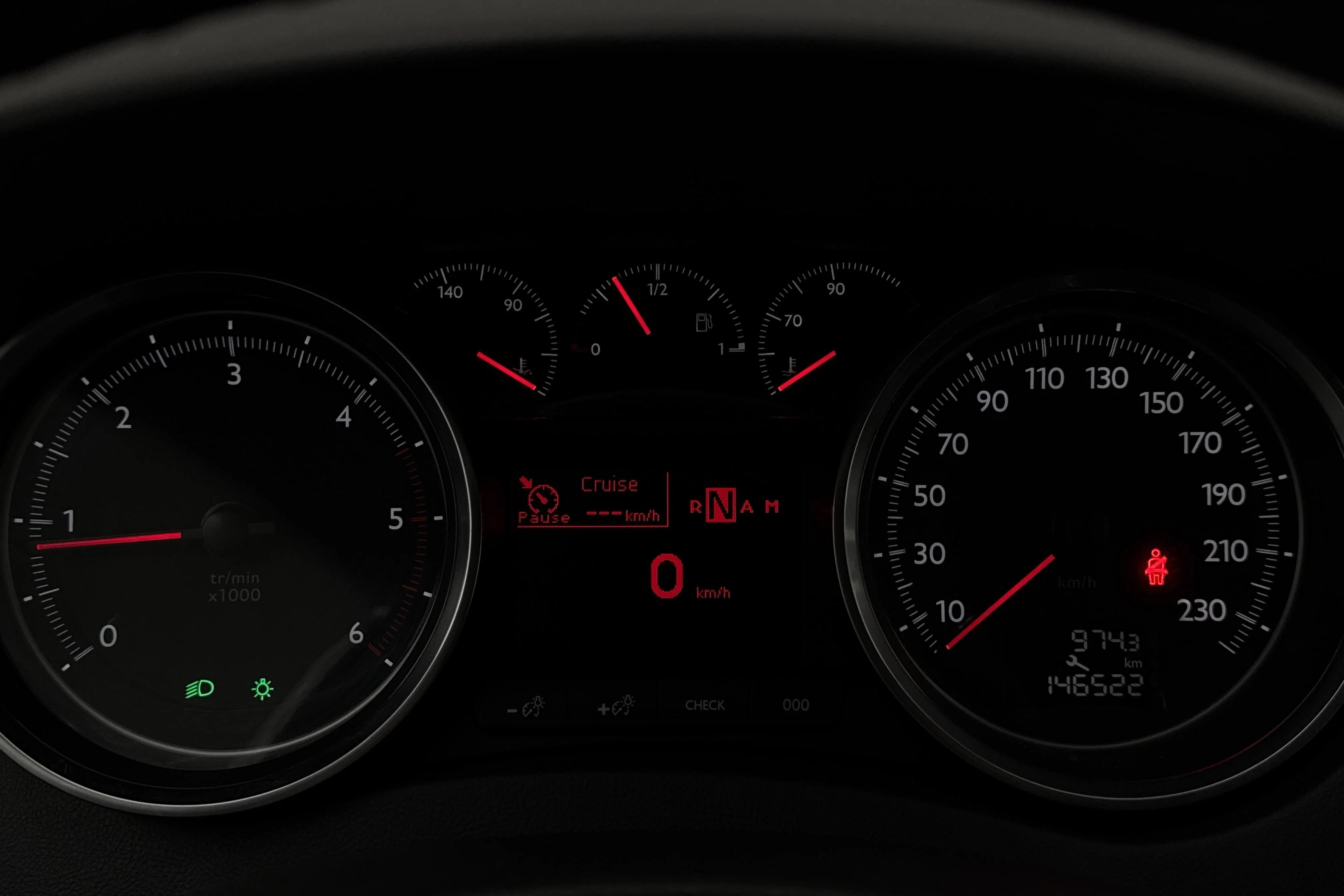Peugeot 508 Dashboard Warning Lights